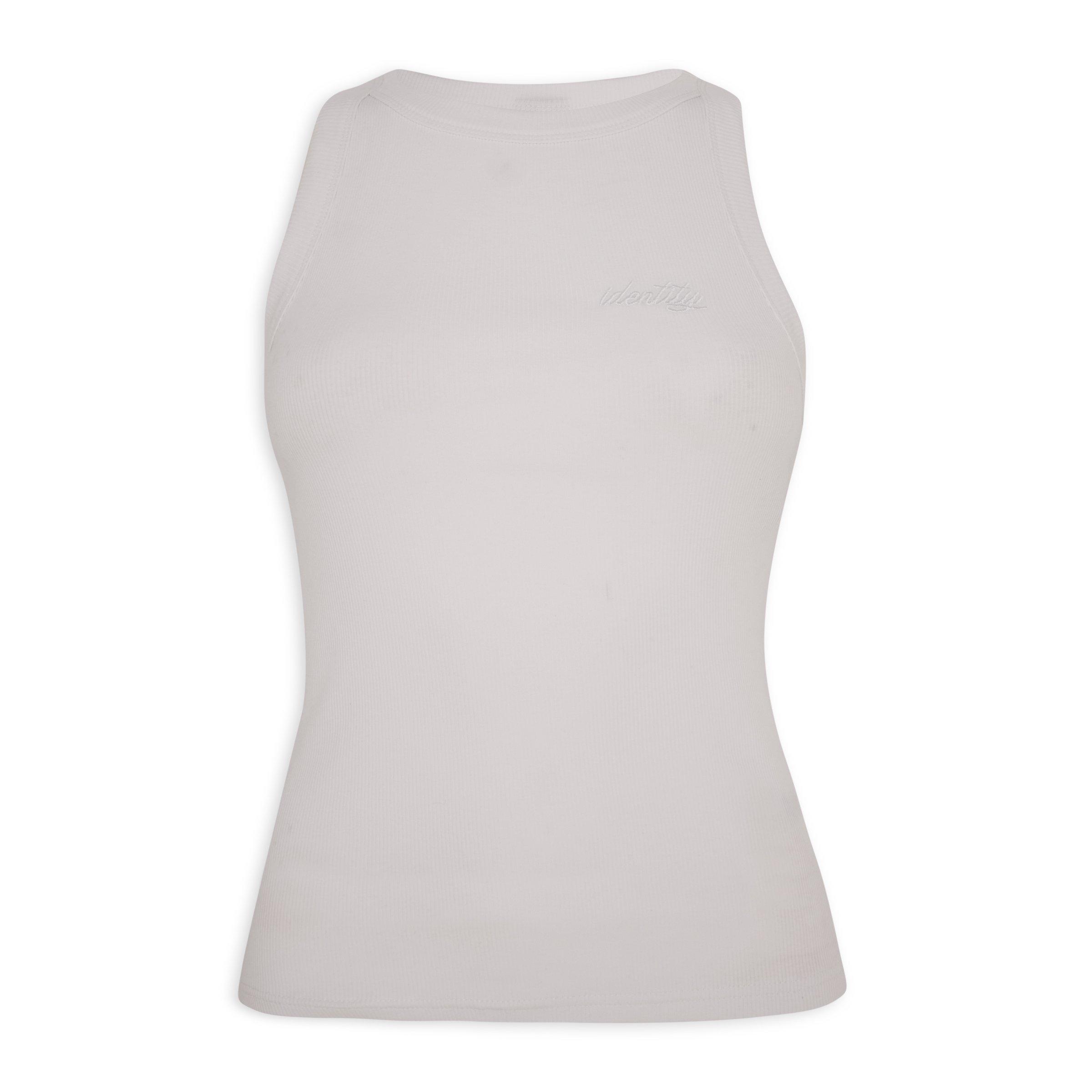 Essential White Rib Vest