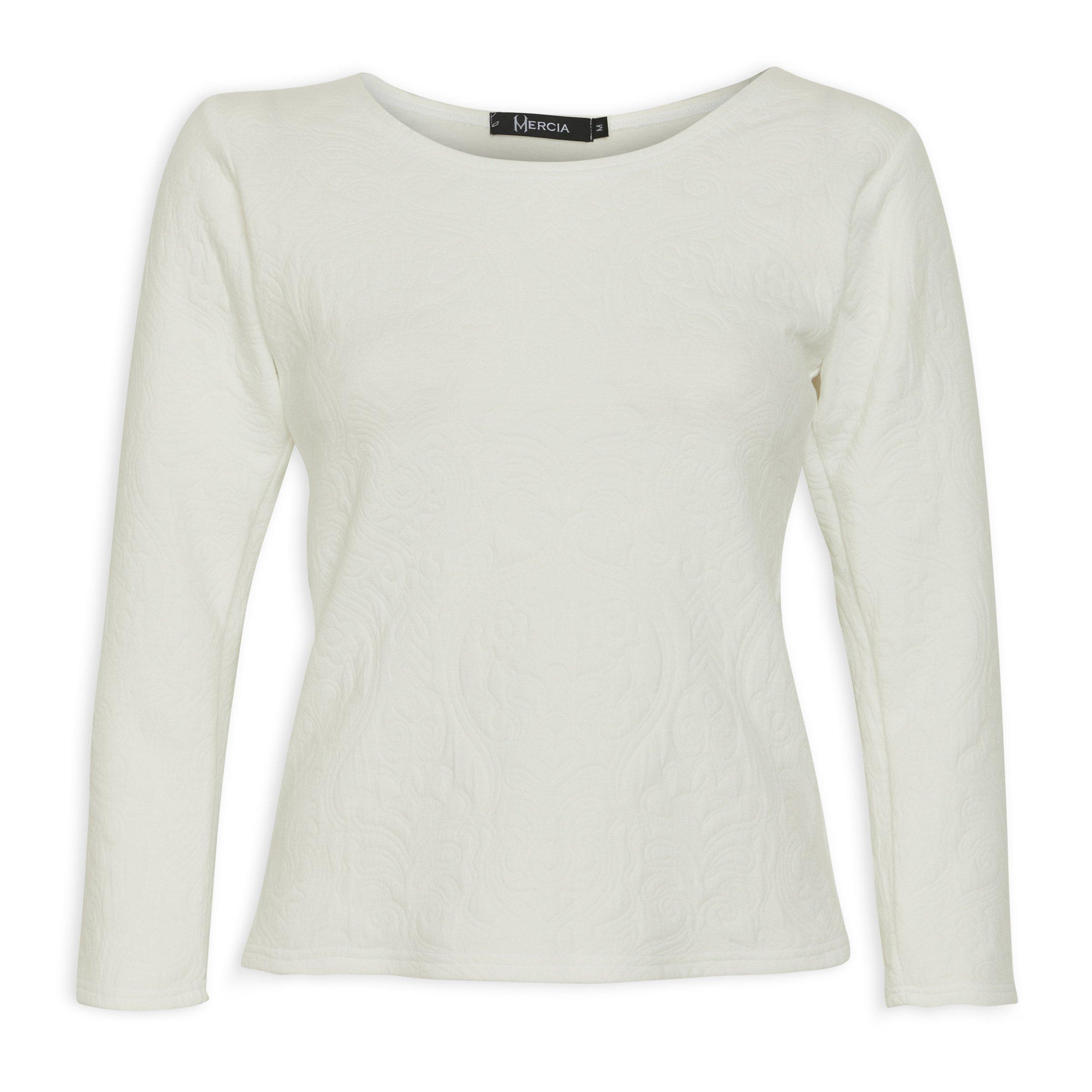White Embossed Top (3226794) | Mercia