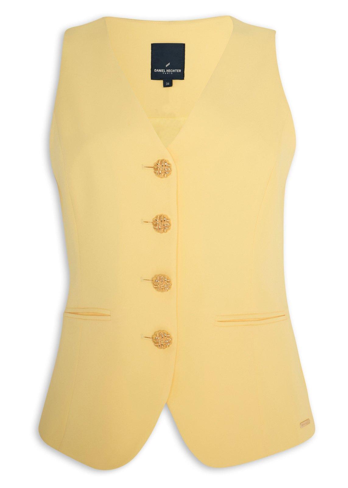 Soft Yellow Waistcoat with Gold Buttons (3226816) | Daniel Hechter