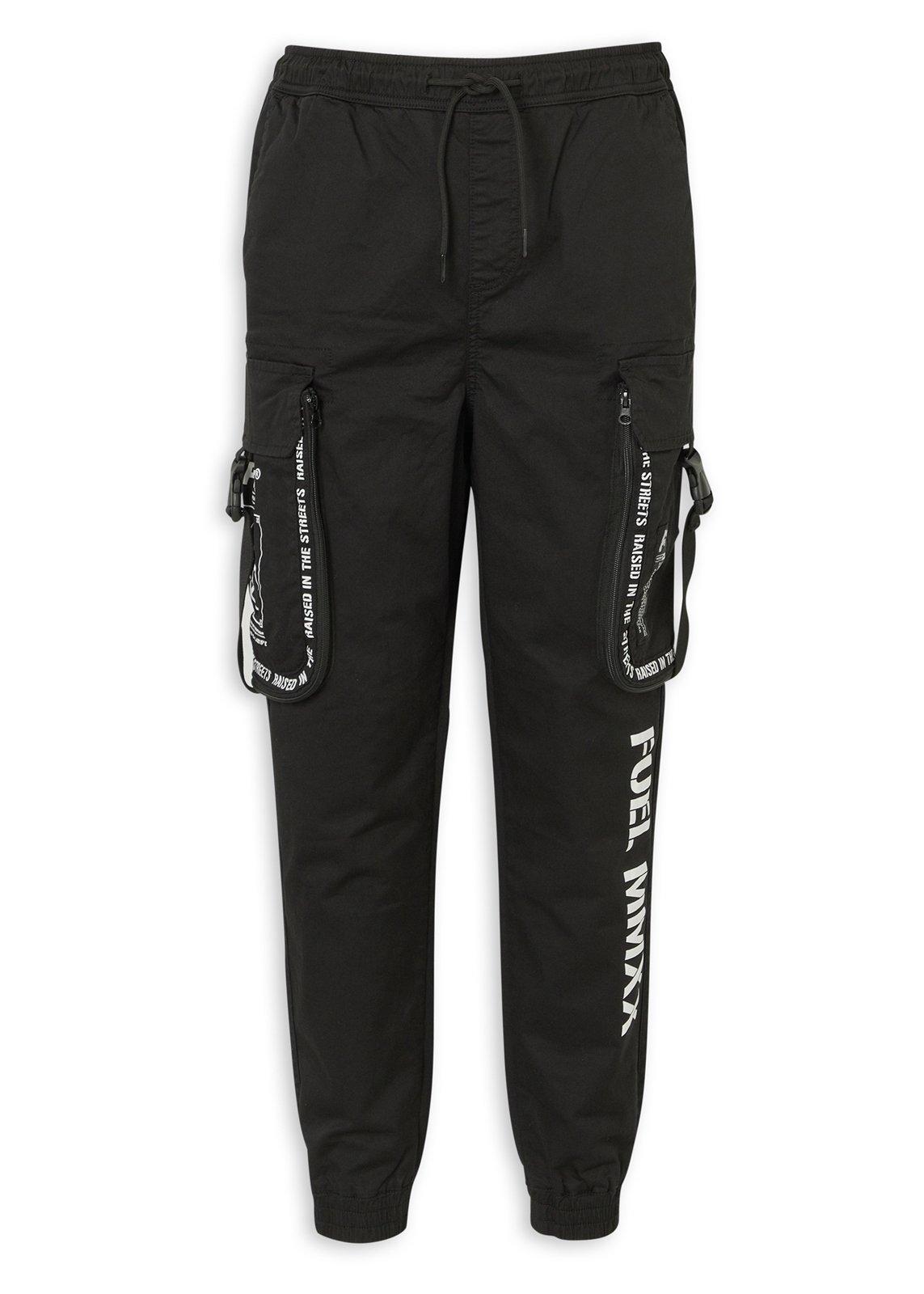 Black Slim Utility Cargo Pants (3227117) | Fuel