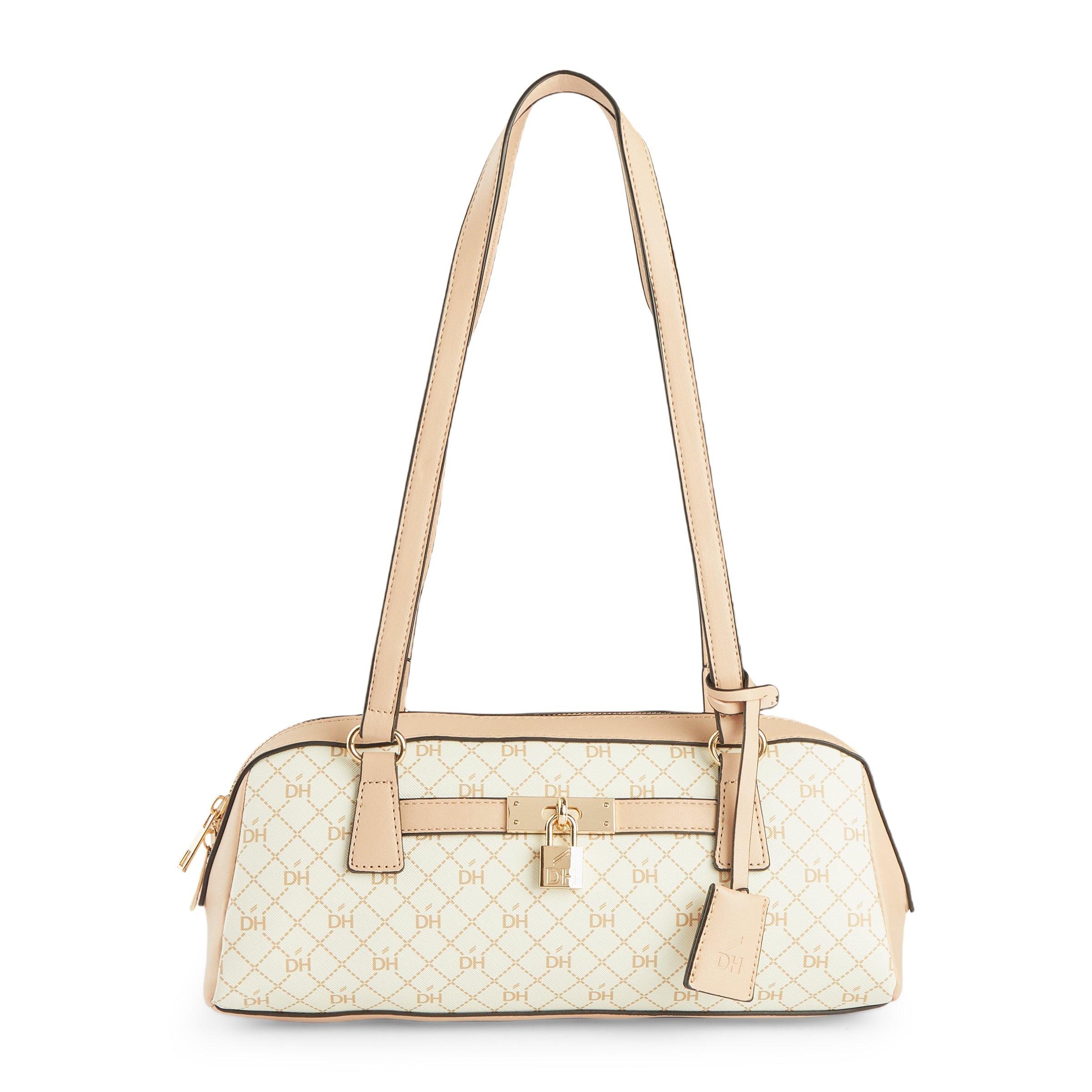 DH Monogram Cream Satchel Shoulder Bag (3227348) | Daniel Hechter