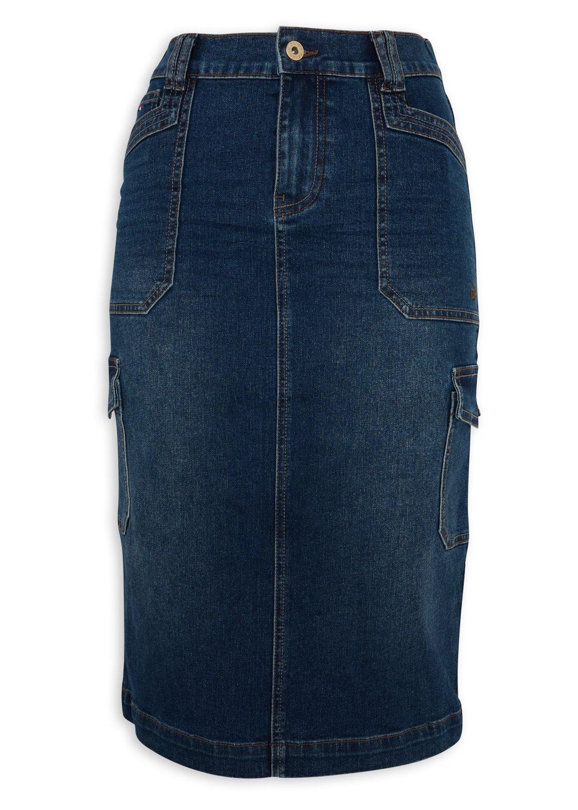 Dark Wash Utility Denim Skirt (3227402) | Daniel Hechter