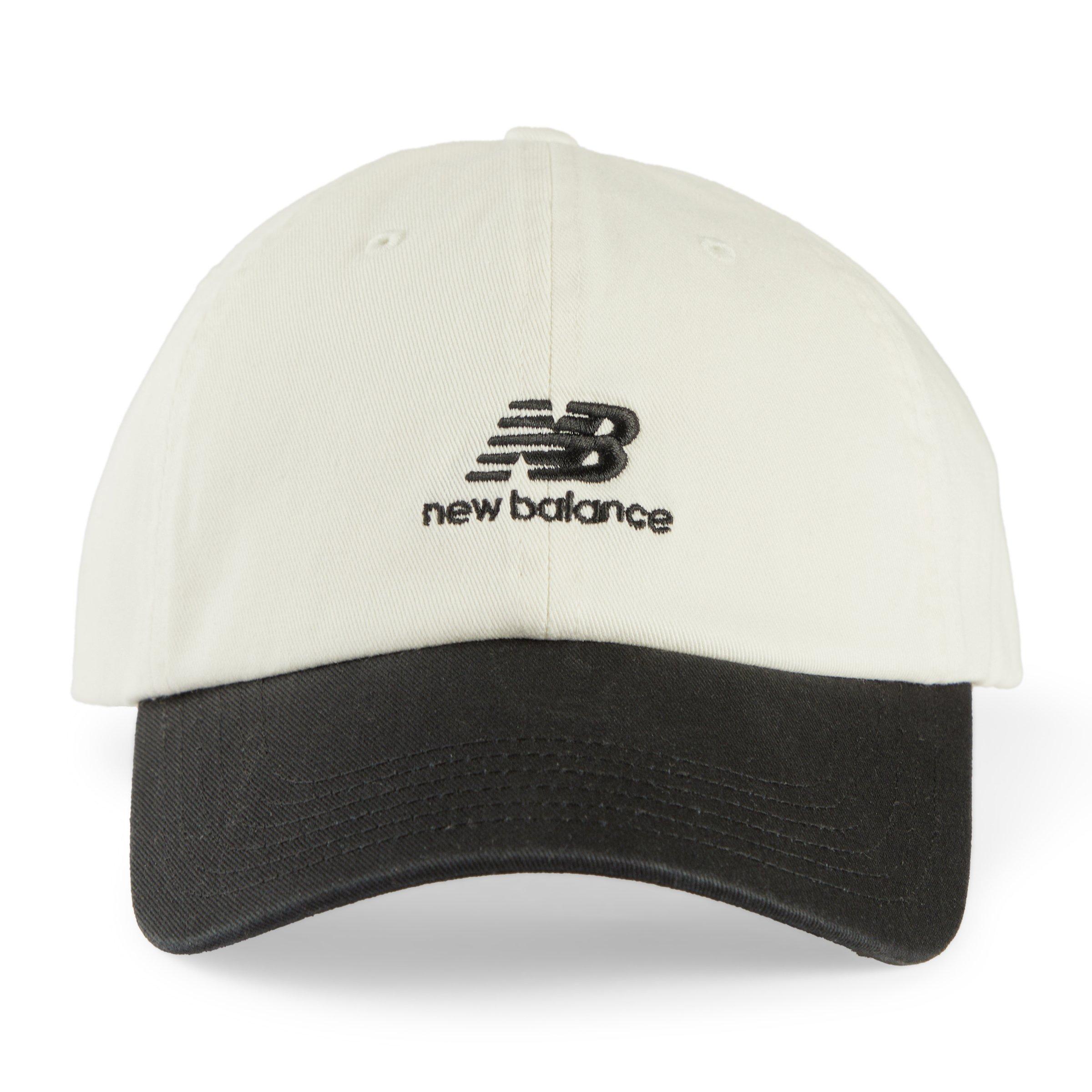 White 6 Panel Flying Stacked Logo Hat (3227533) | New Balance