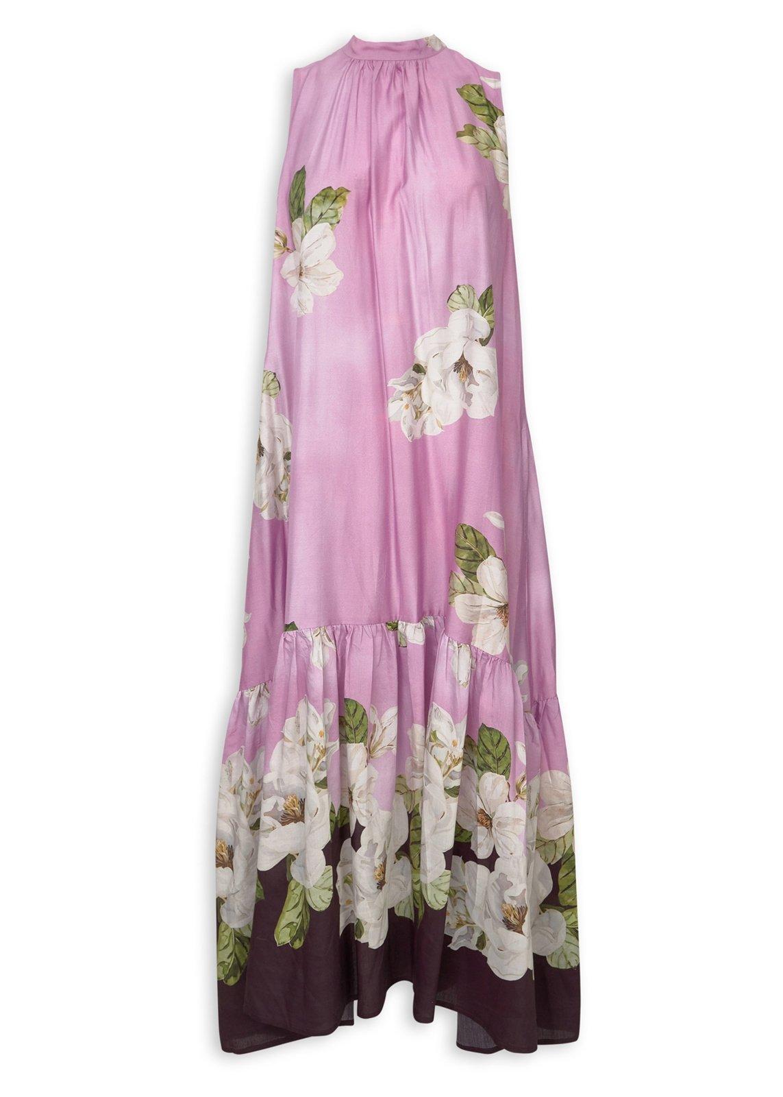 Purple Floral Viscose Trapeze Dress (3228137) | Truworths