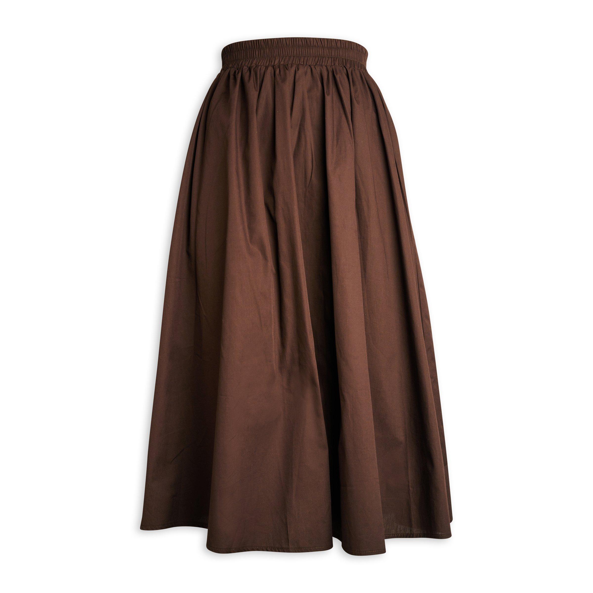 Chocolate Cotton Skirt (3228699) | Identity X Sync