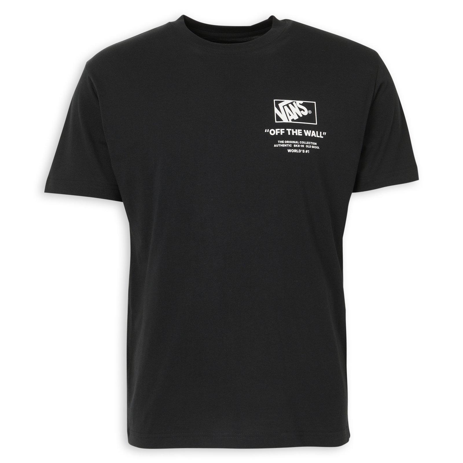 Black Stacked Short Sleeve T-Shirt (3229966) | Vans