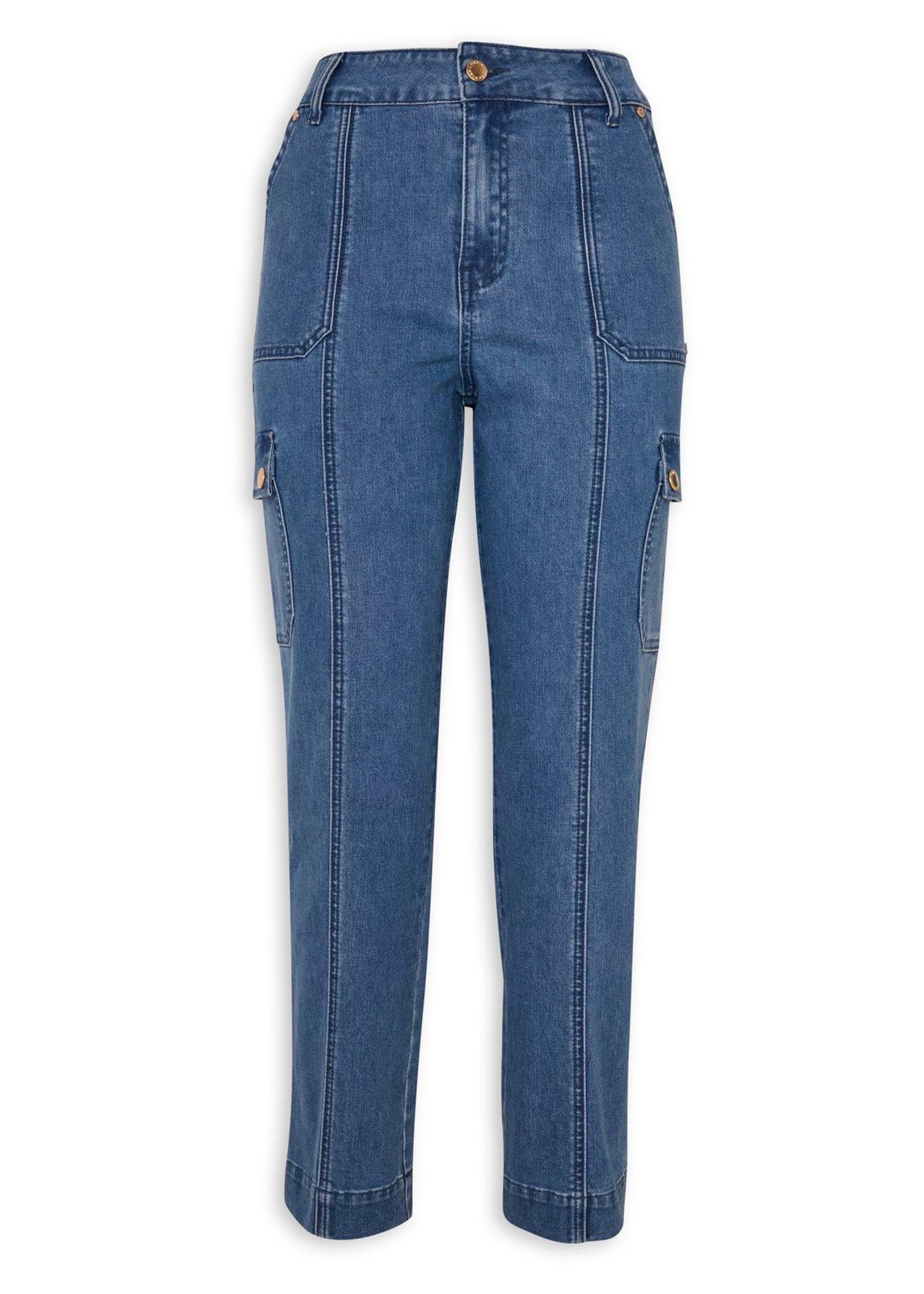 cph×KAWASHIMA TAKAHIRO BERET8PANEL DENIM Mid Wash Denim Tapered Utility Jeans (3230030) | Daniel Hechter