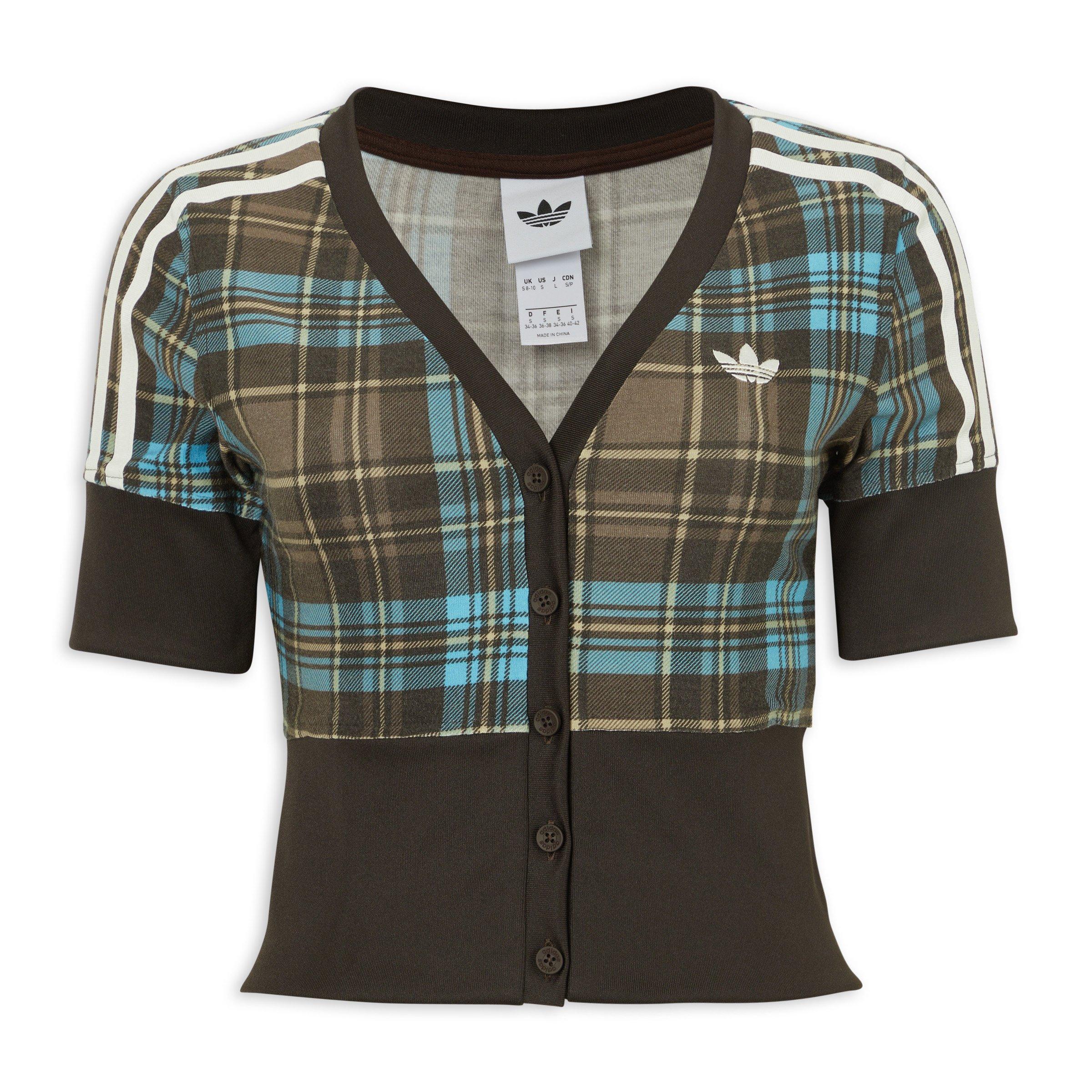 トップス MOLESKIN CHECK SHIRT Brown Checked V-Neck Shirt With Buttons (3230568) | Adidas