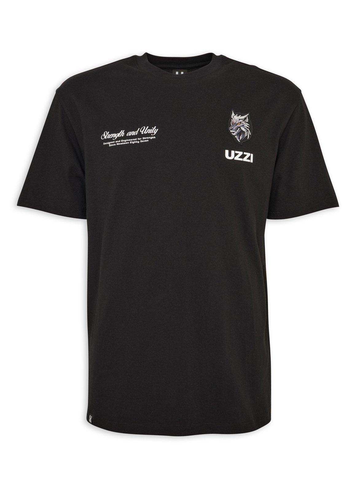 Black Front Wolf T-shirt (3230813) | UZZI