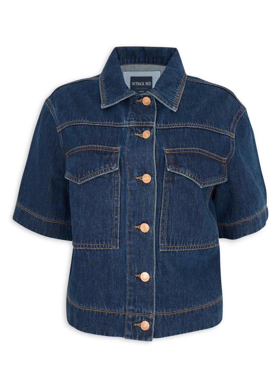 Blue Denim Short Sleeve Shirt (3231001) | OUTBACK RED