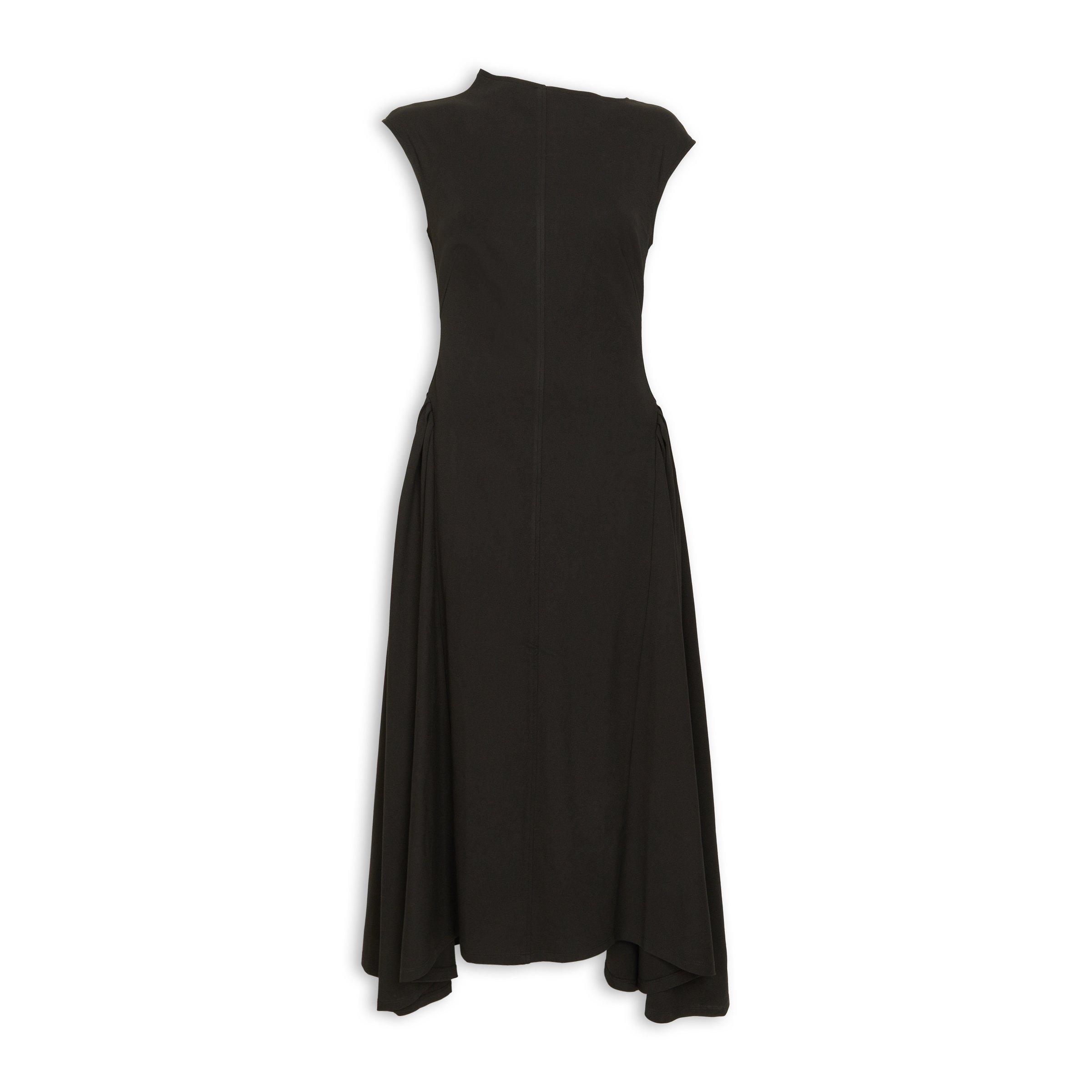 Black Zipped hooded maxi  dress 93209 main image 1