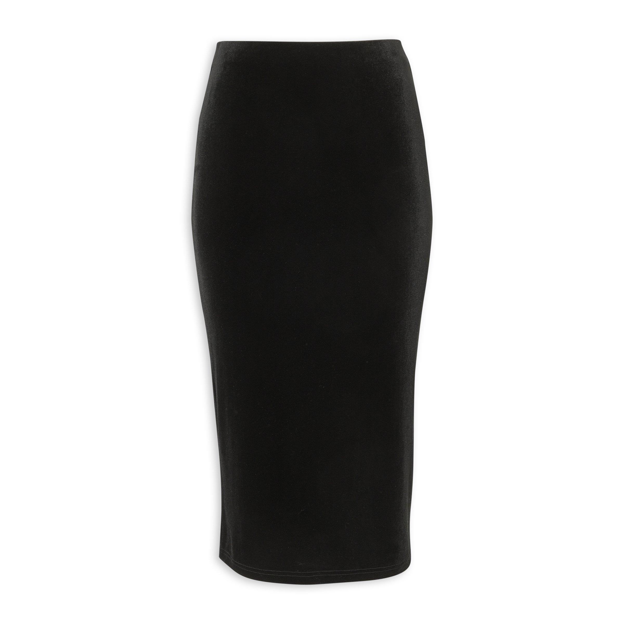 Black Velvet Midi Pencil Skirt (3231476) | Identity