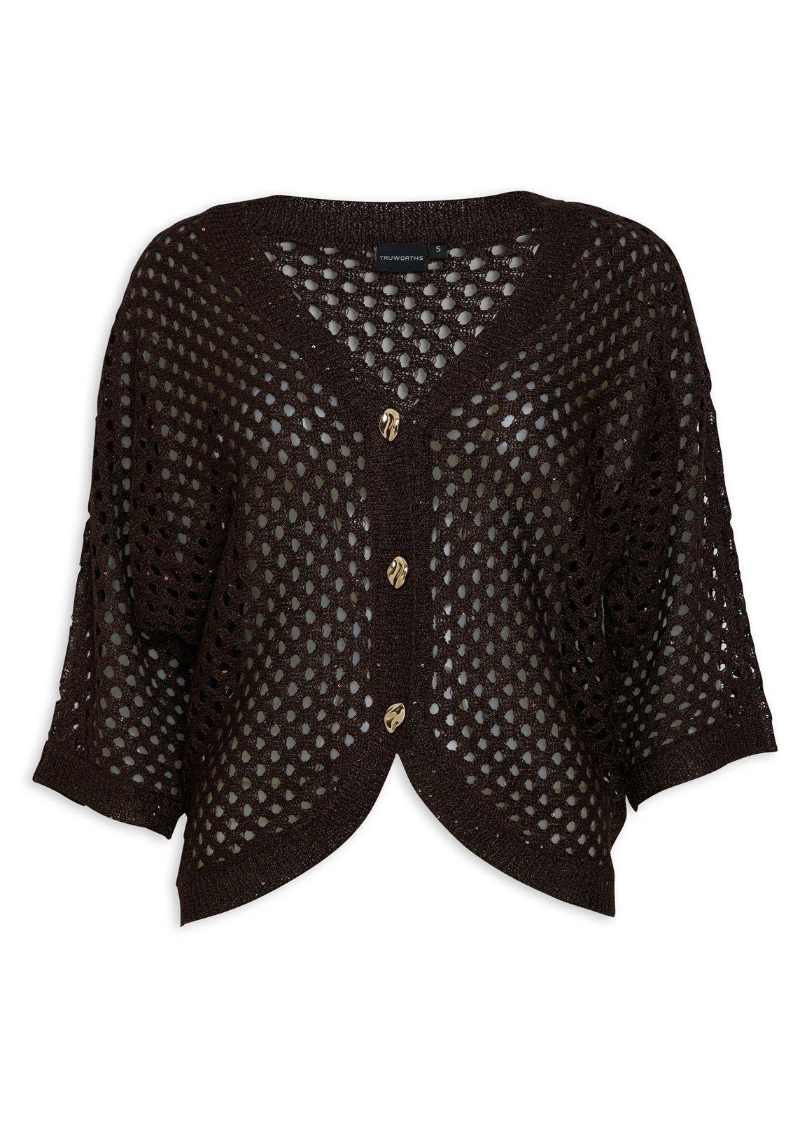 Brown Open-Knit Cardigan (3231656) | Truworths