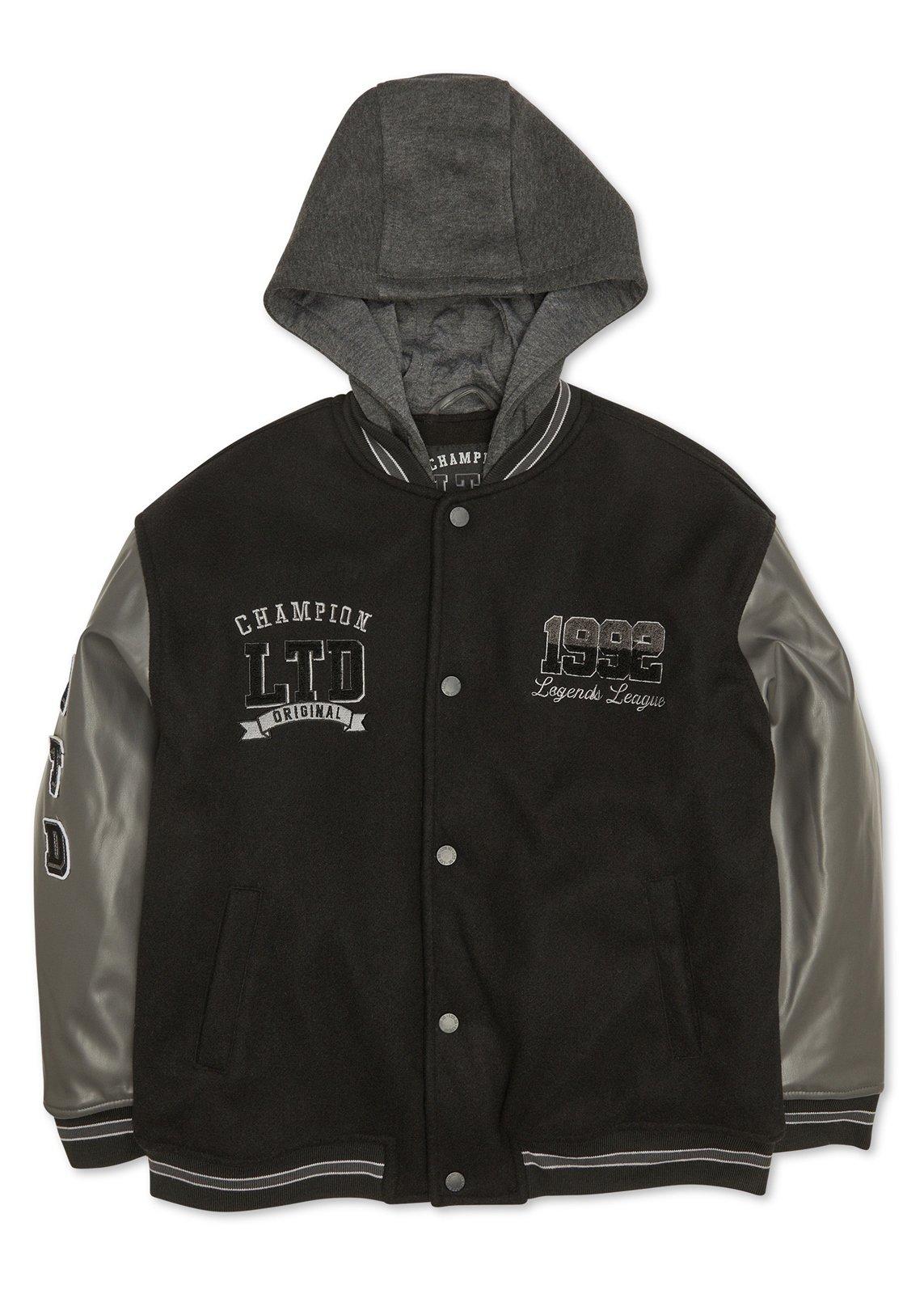 Boys Black Bomber Jacket (3232129) | LTD Kids