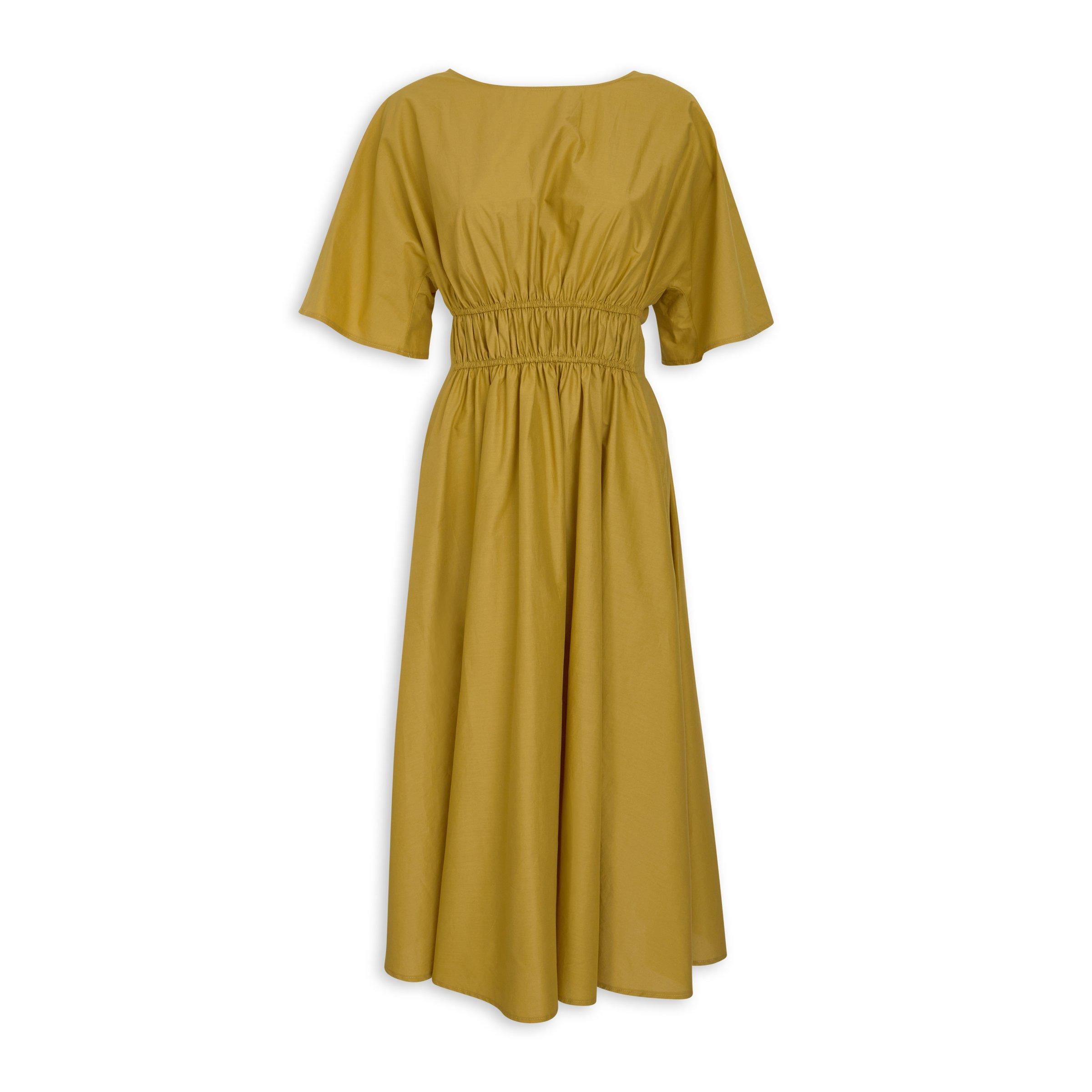 Mustard Yellow Waisted Dress (3232257) LTD Woman