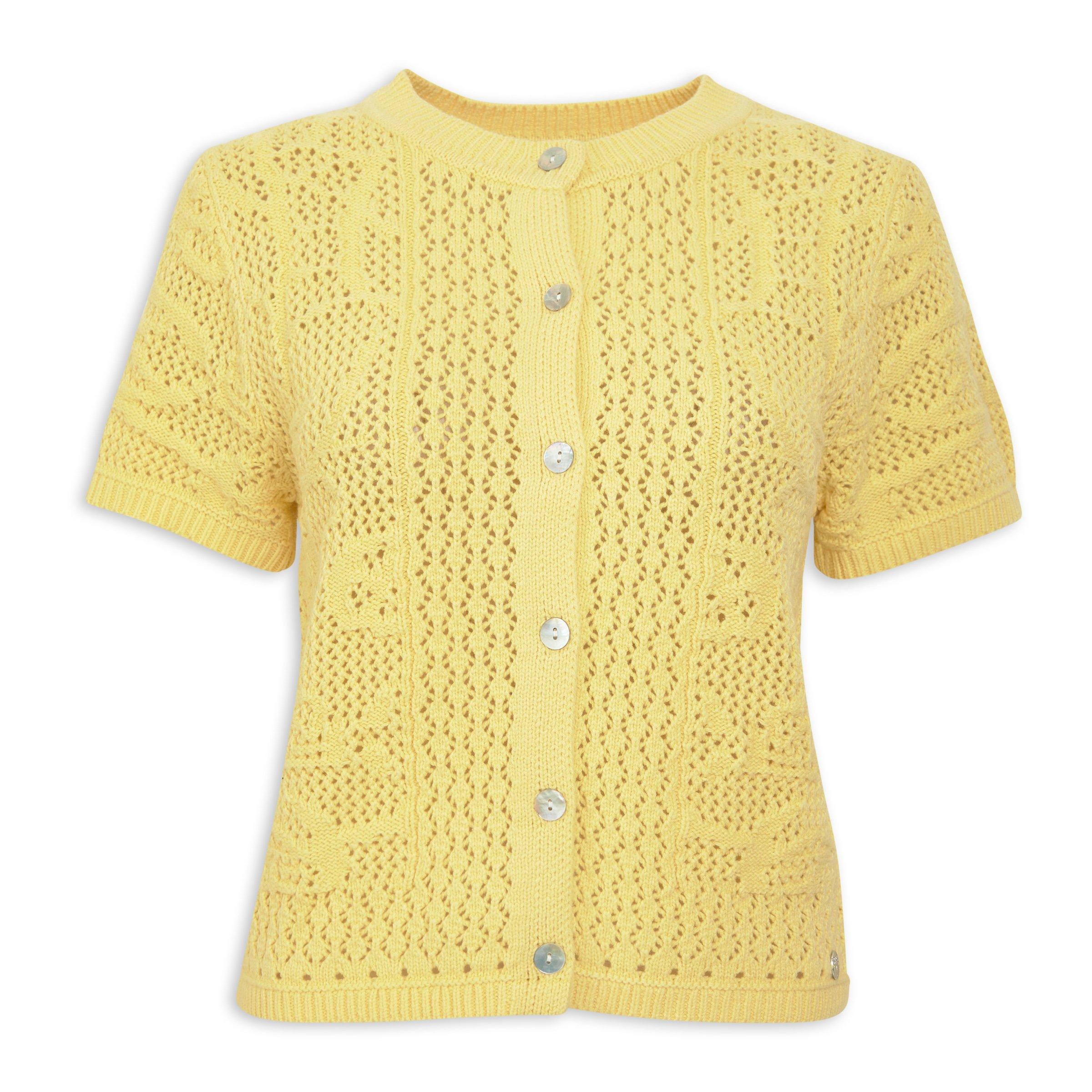 Yellow Short Sleeve Cardigan (3232861) | TRS