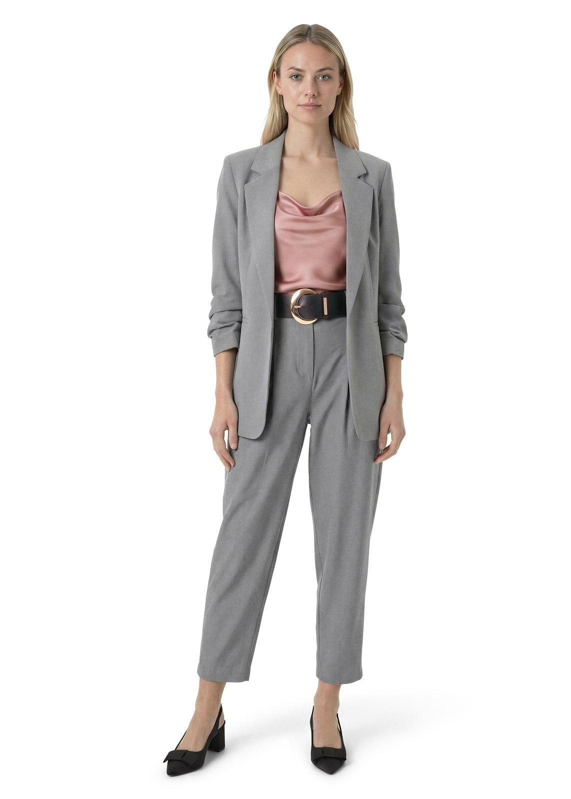Grey Open-Front Ruched Blazer (3233912) | Truworths