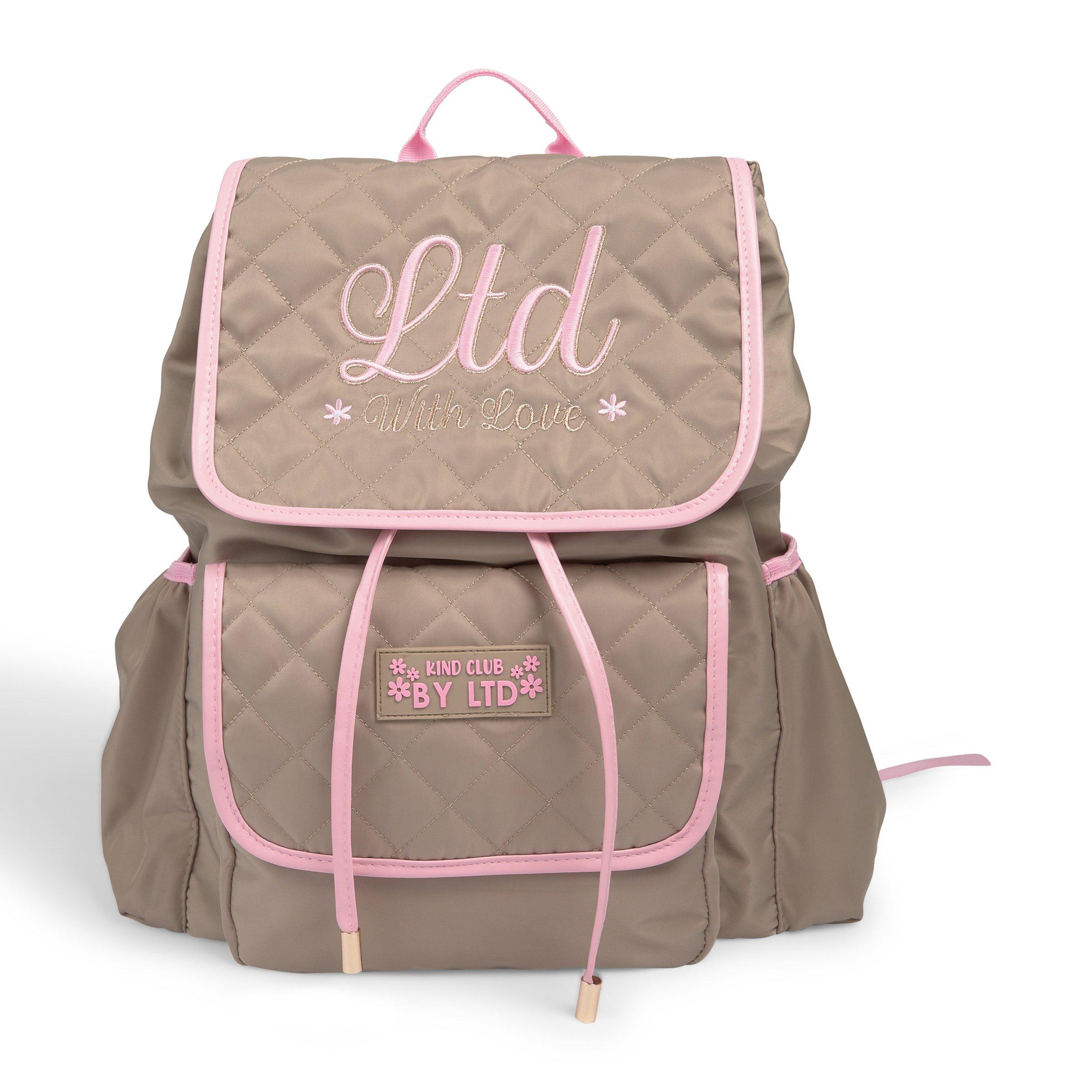 Girls Beige Quilted Backpack (3233913) | LTD Kids