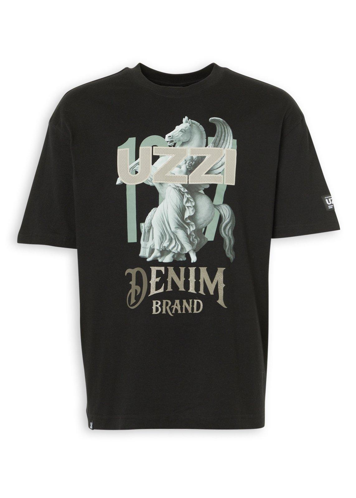 Black Graphic T-shirt (3234186) | UZZI