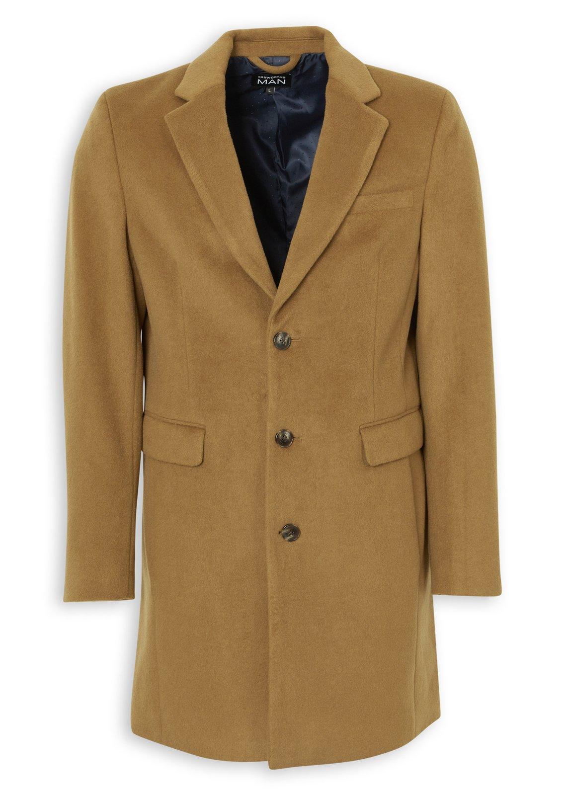 Camel Melton Coat (3234197) | Truworths Man