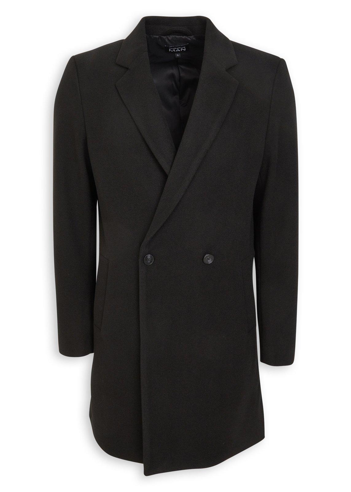 Black Double Breasted Coat (3234245) | Truworths Man