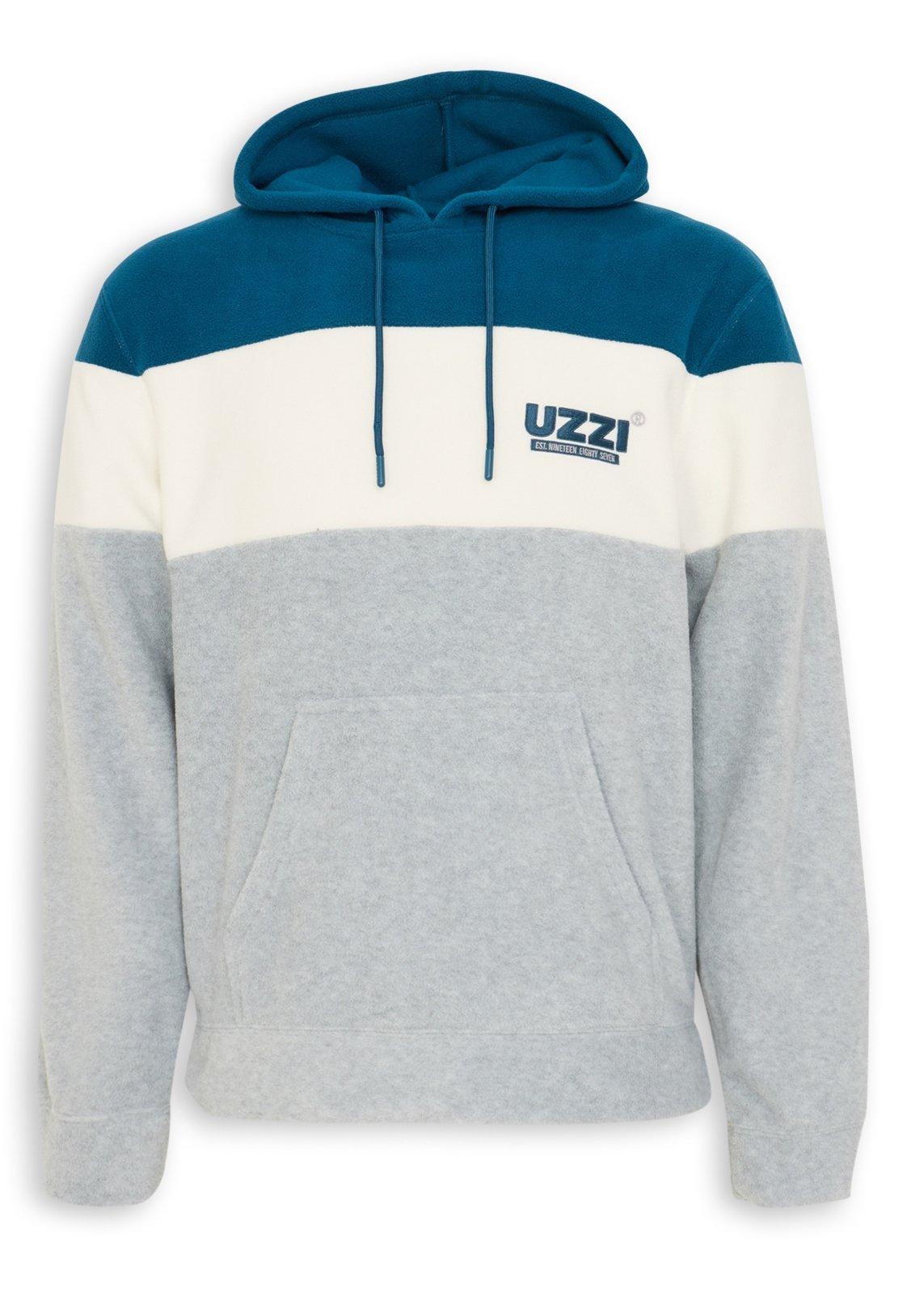 Grey Colourblocked Hoodie (3234869) | UZZI