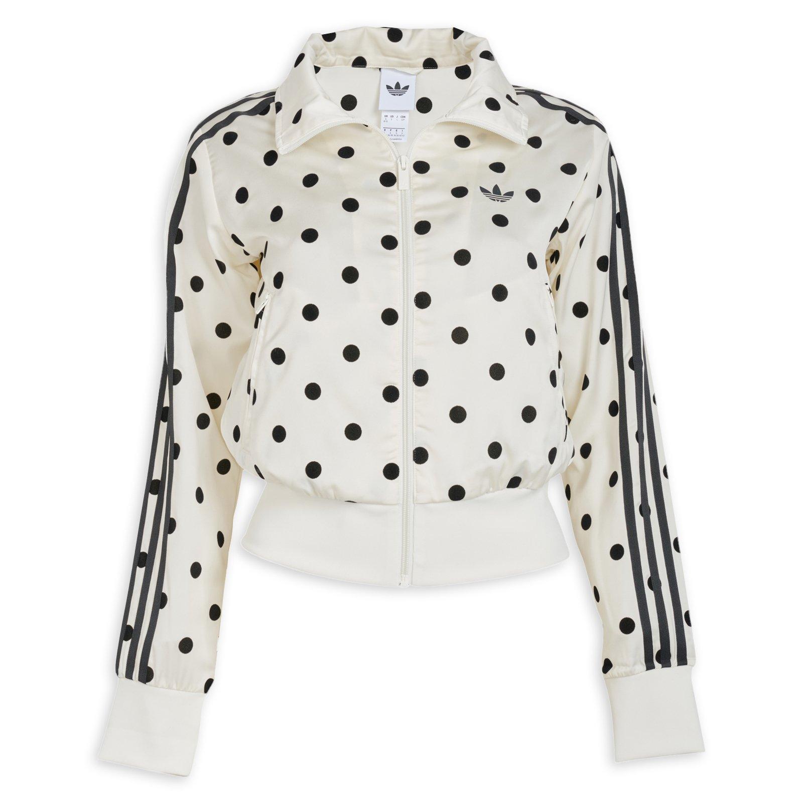White Satin Polka Dots Track Top (3234961) | Adidas