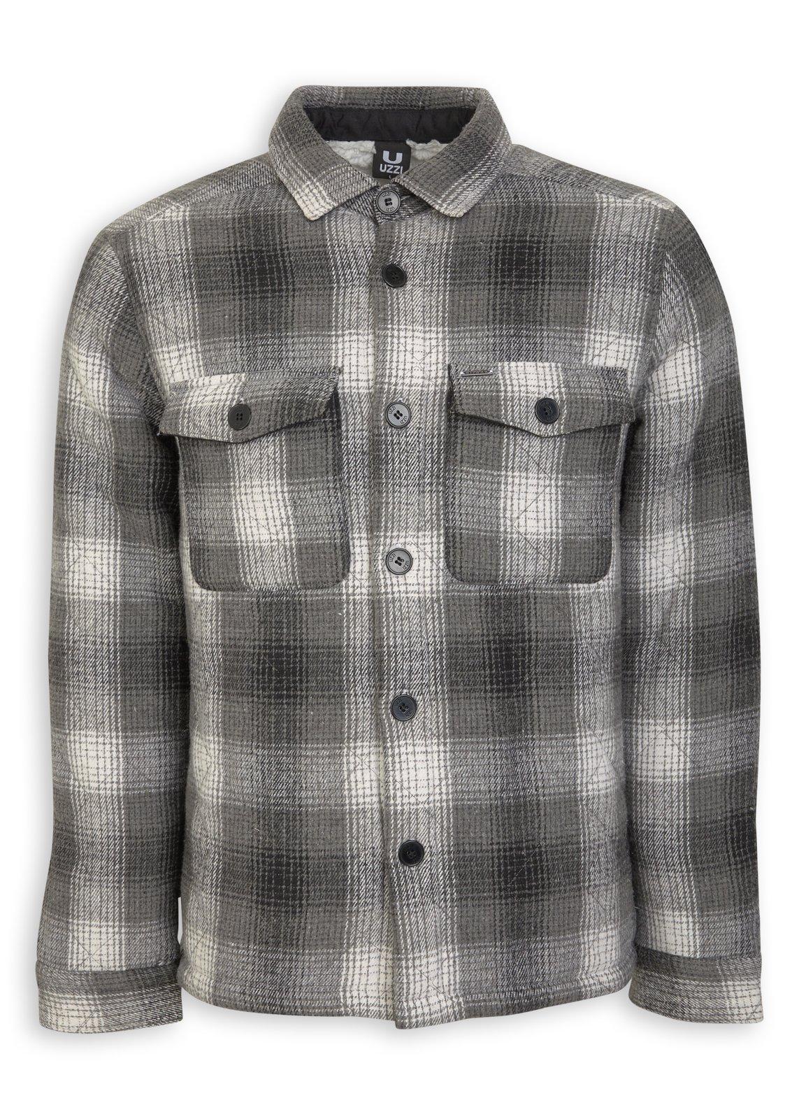 Black Check Shacket (3234966) | UZZI