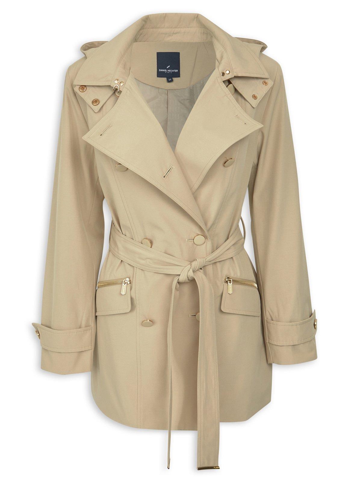 Hooded Beige Trench Coat (3235219) | Daniel Hechter