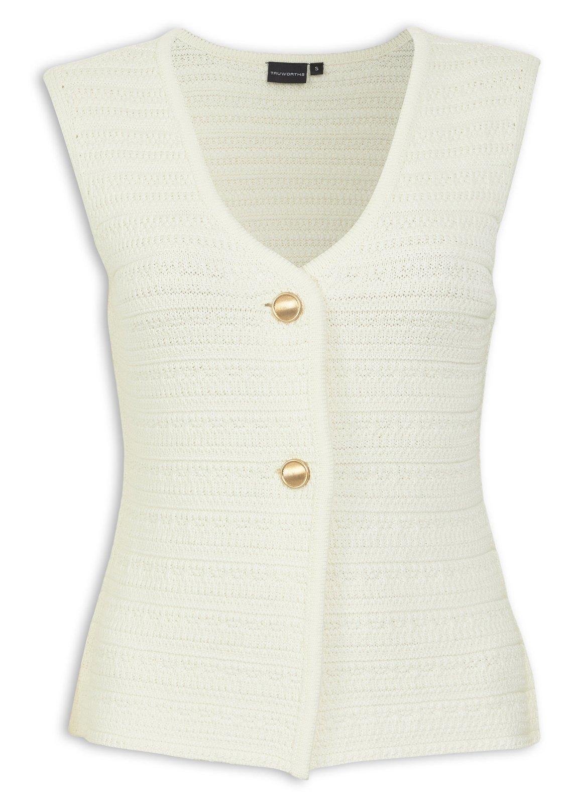 CLANE クラネ3DCABLE SLIT KNIT VEST IVORY CLANE] 3D CABLE SLIT KNIT VEST – MaW SAPPORO
