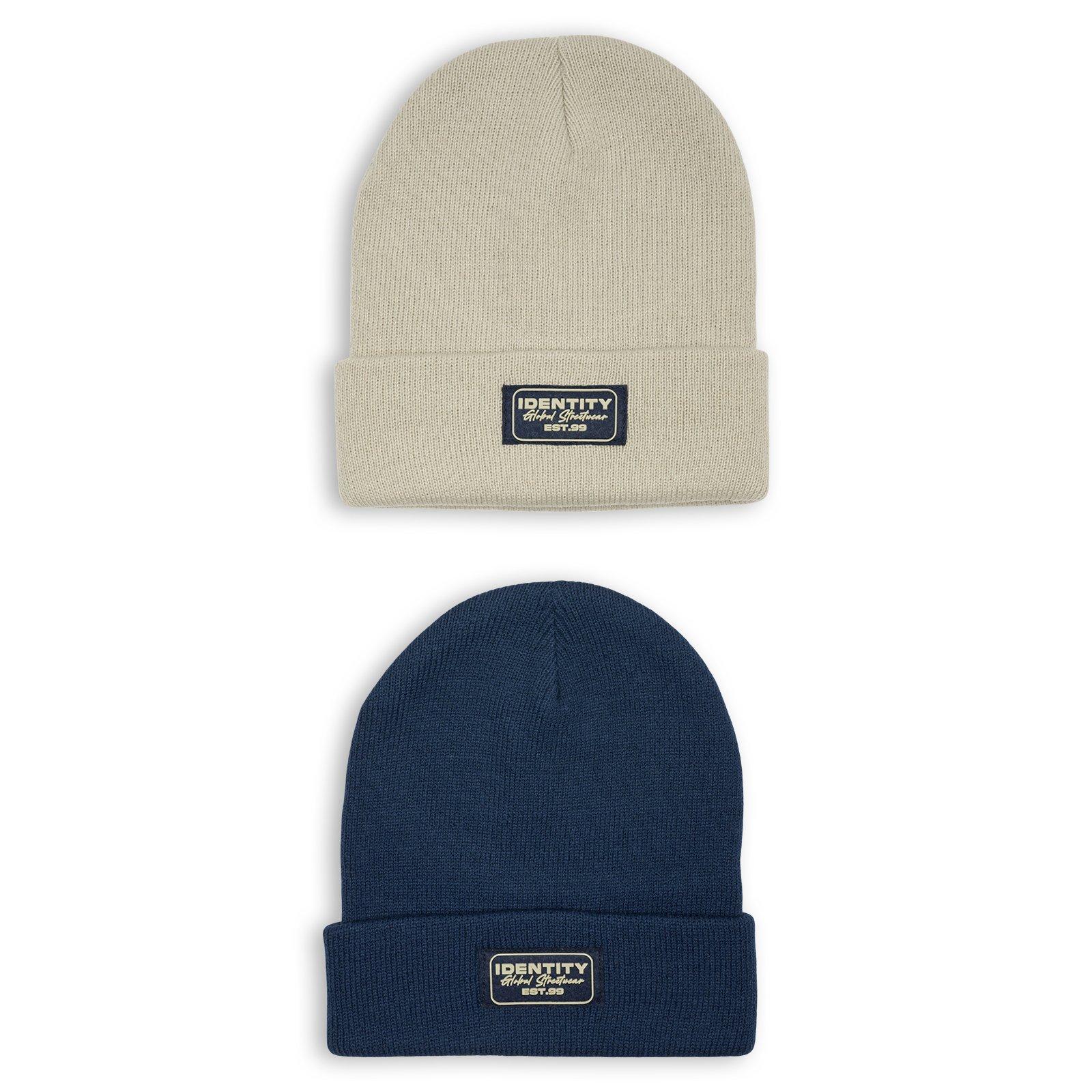 2-Pack Stone and Blue Beanies (3235327) | Identity