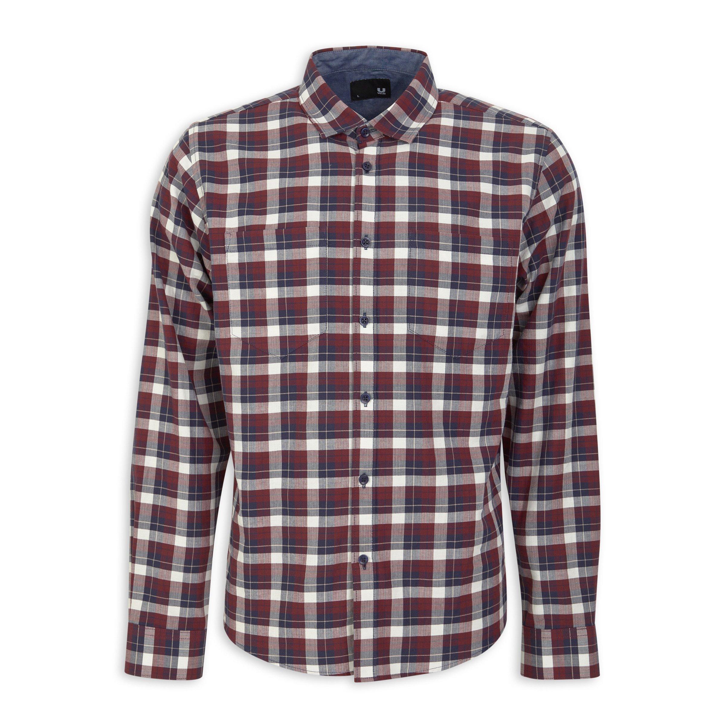 Red Check Regular Fit Shirt (3235407) | UZZI