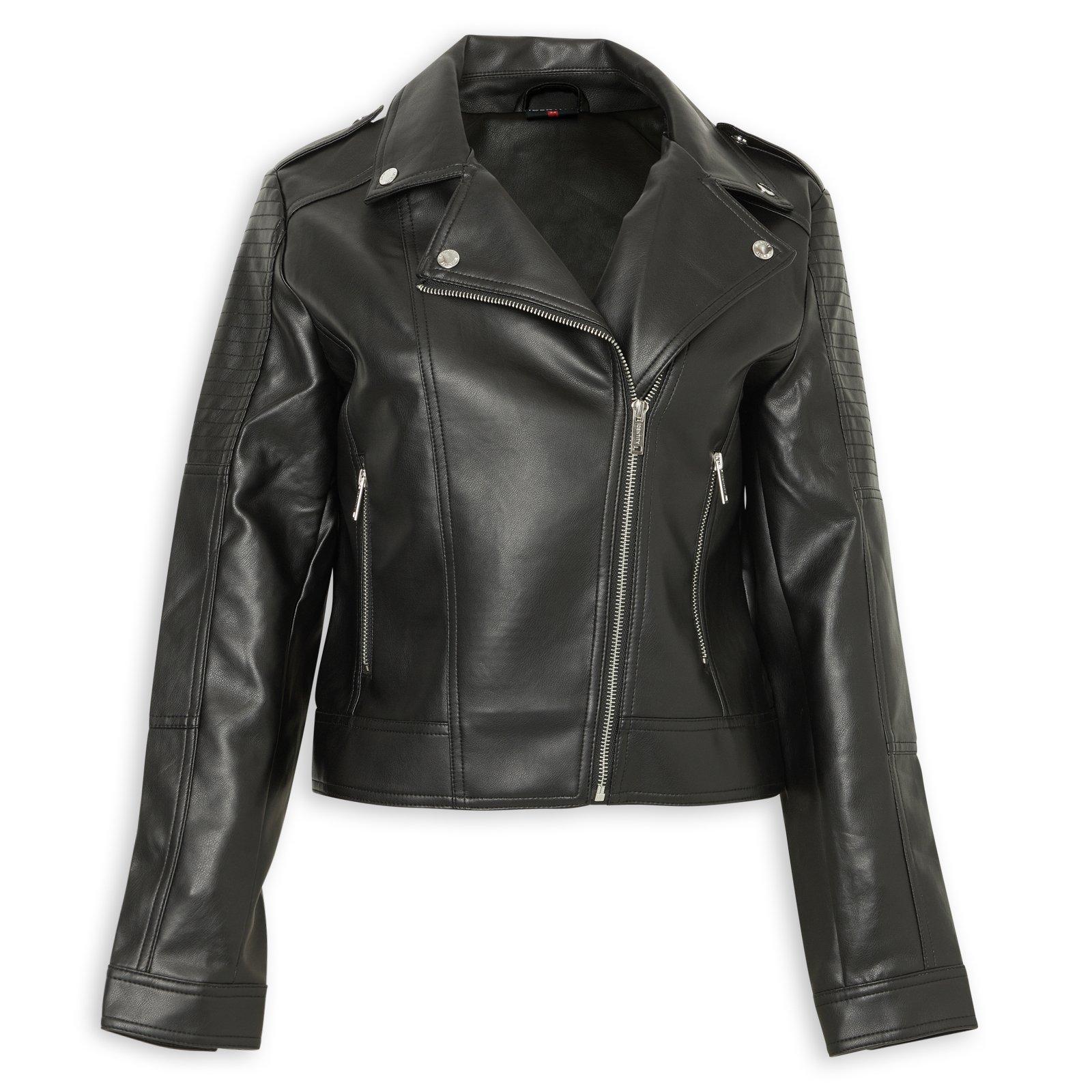 Black Asymmetic Biker jacket (3235437) | Identity