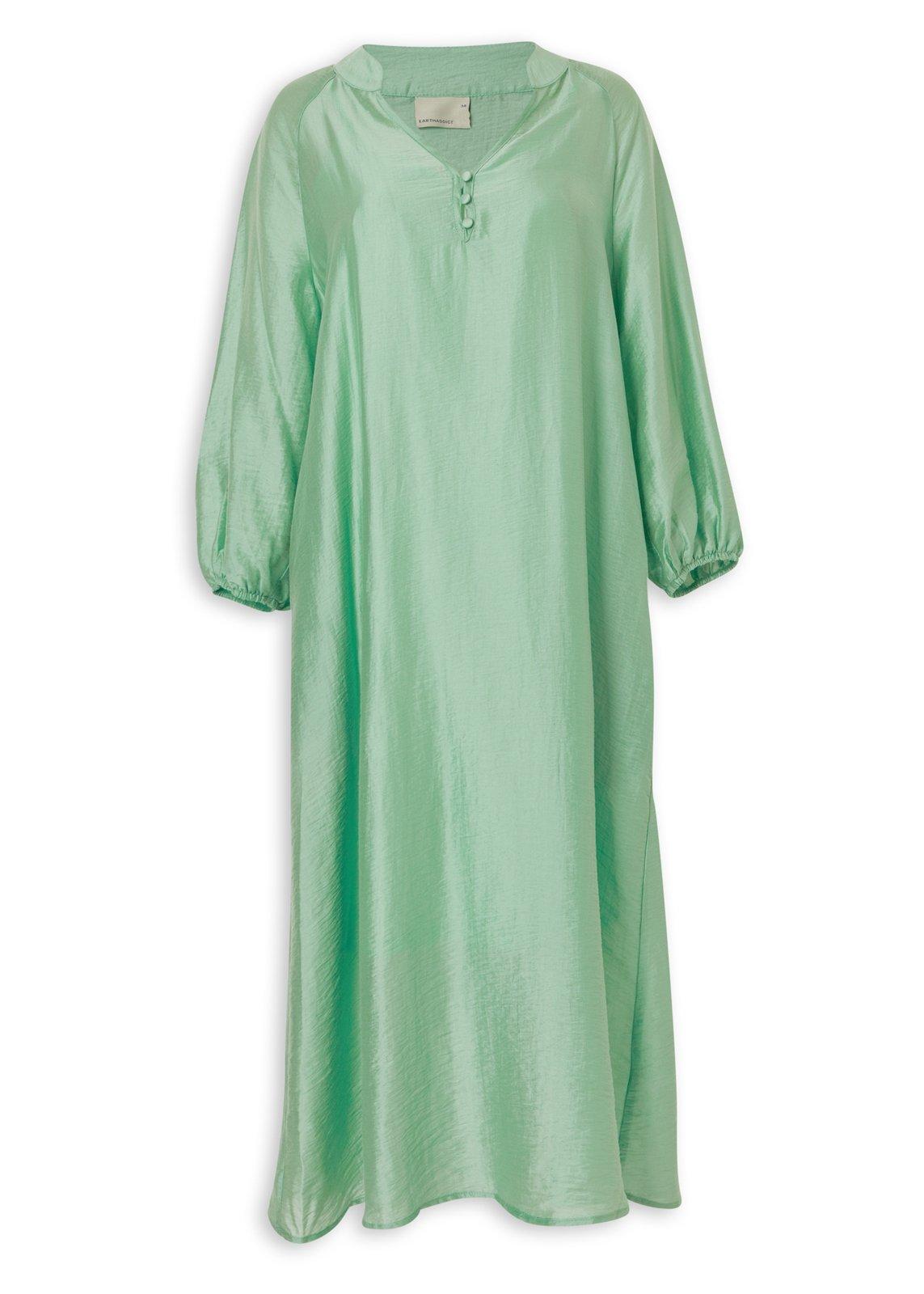 Green A-line Midi Dress