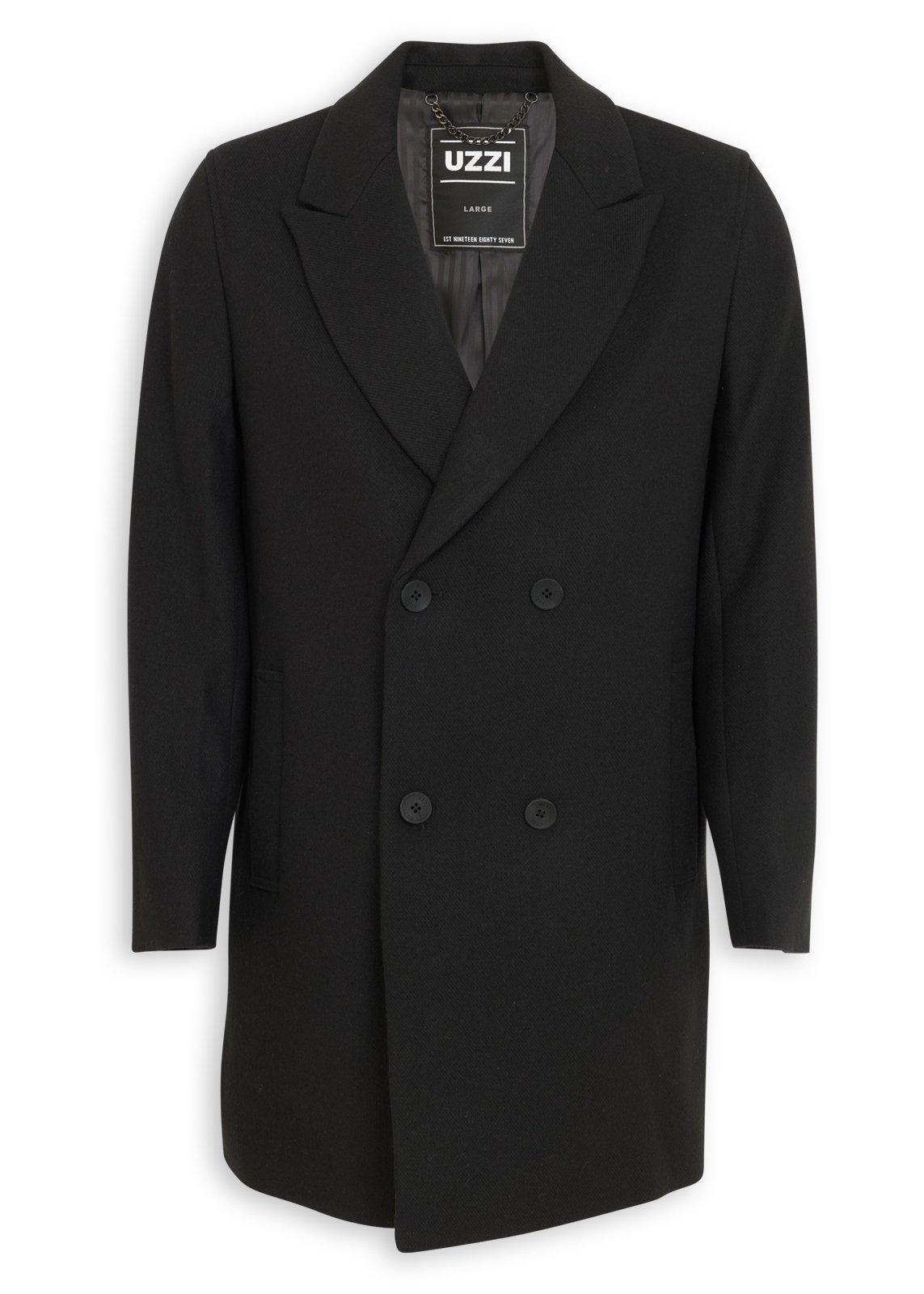 MRP 34-38T SGC05 ブラックガイド Black Double Breasted Coat (3235487) | UZZI