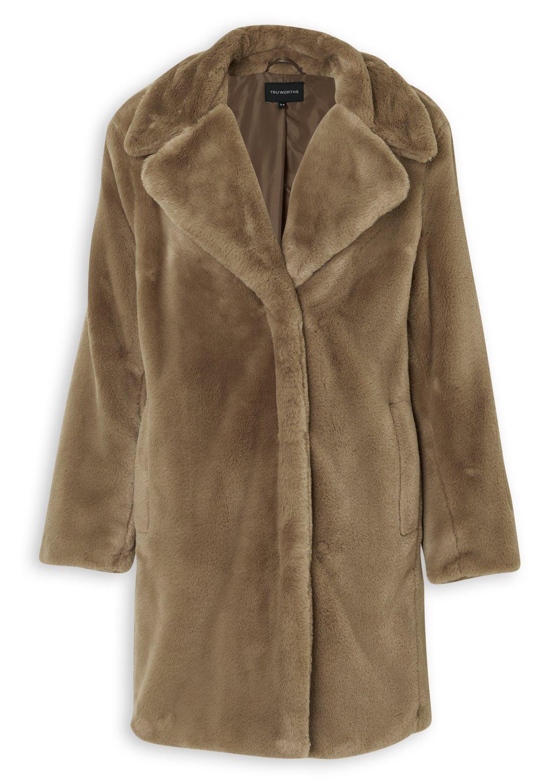 Brown Faux Fur Coat (3235515) | Truworths