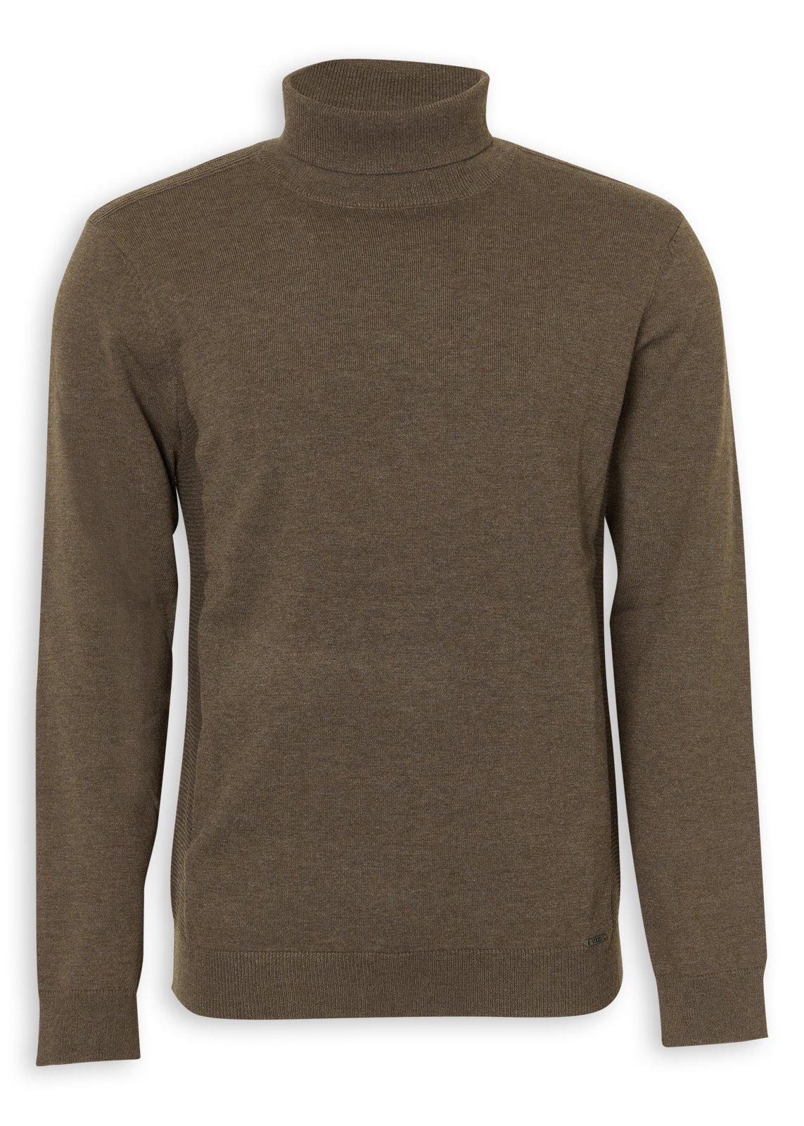 Brown Polo Neck Sweater (3235713) | UZZI