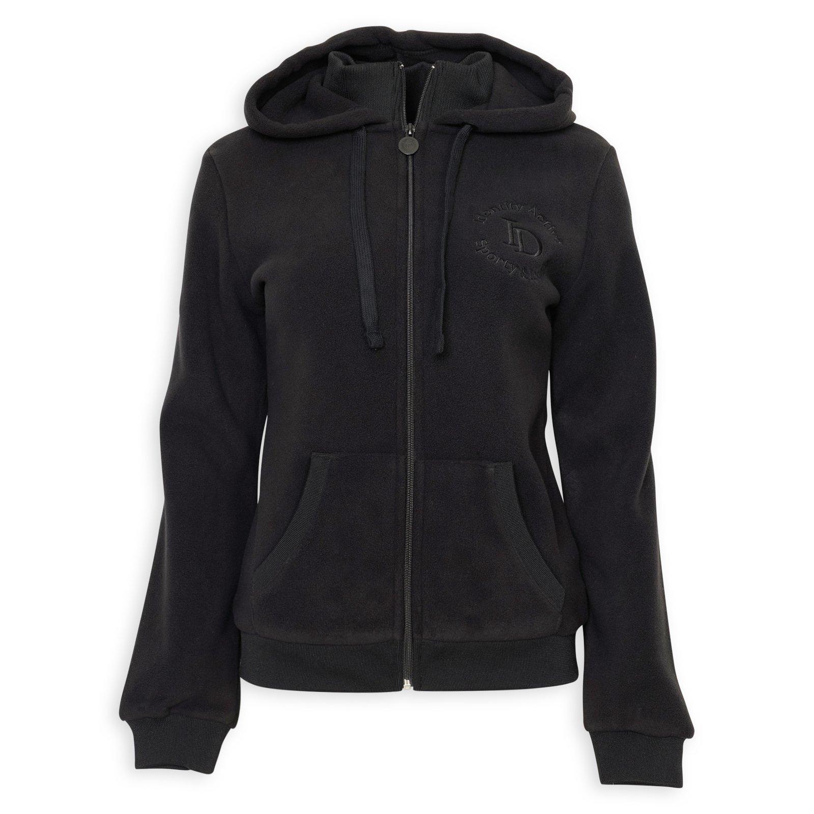 Black Bonded Funnel Hoodie Jacket (3235996) | Identity