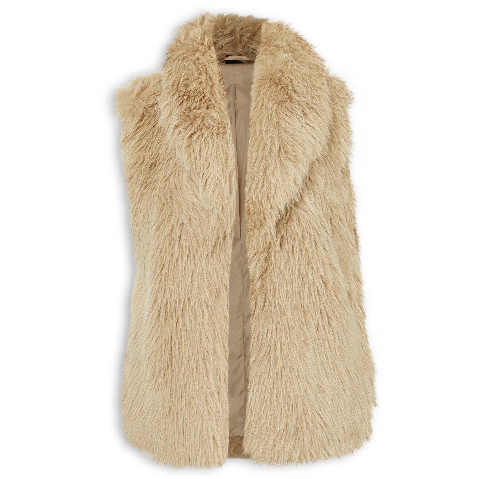 ifsixwasnine GILET ROMMYファー Stone Longer Pile Faux Fur Gilet (3236132) | Identity