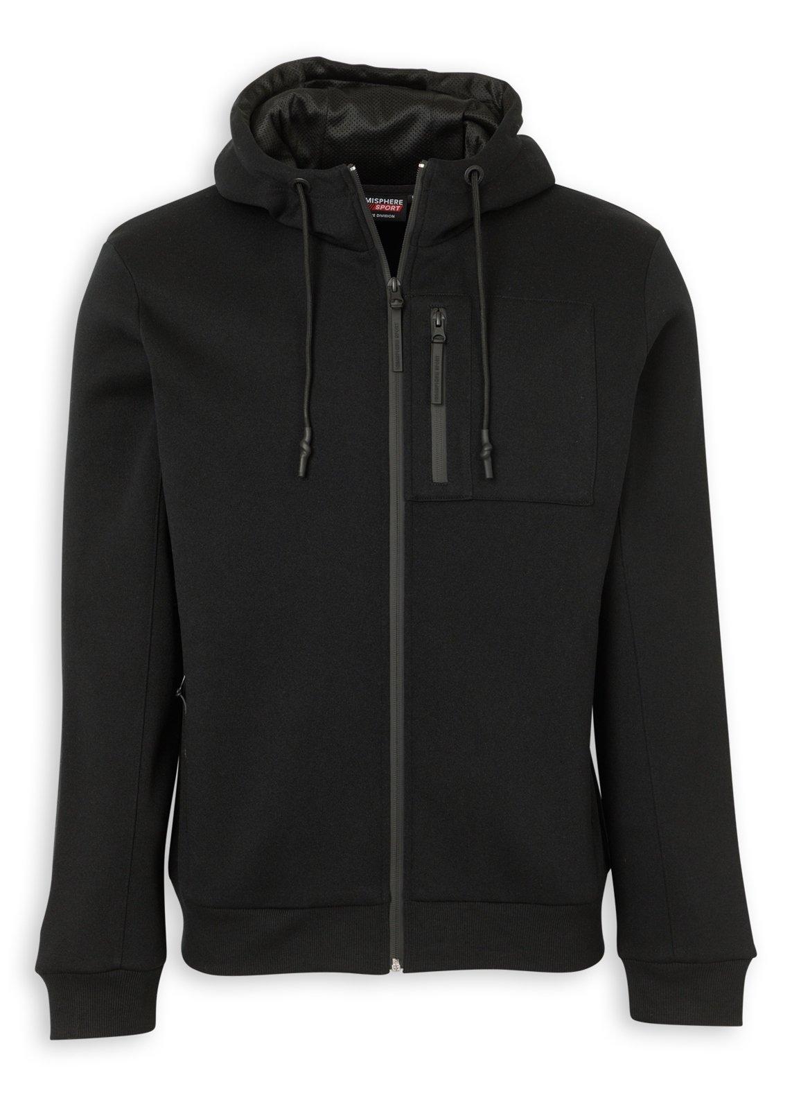 Black Zip-through Hoodie (3236417) | Hemisphere Sport
