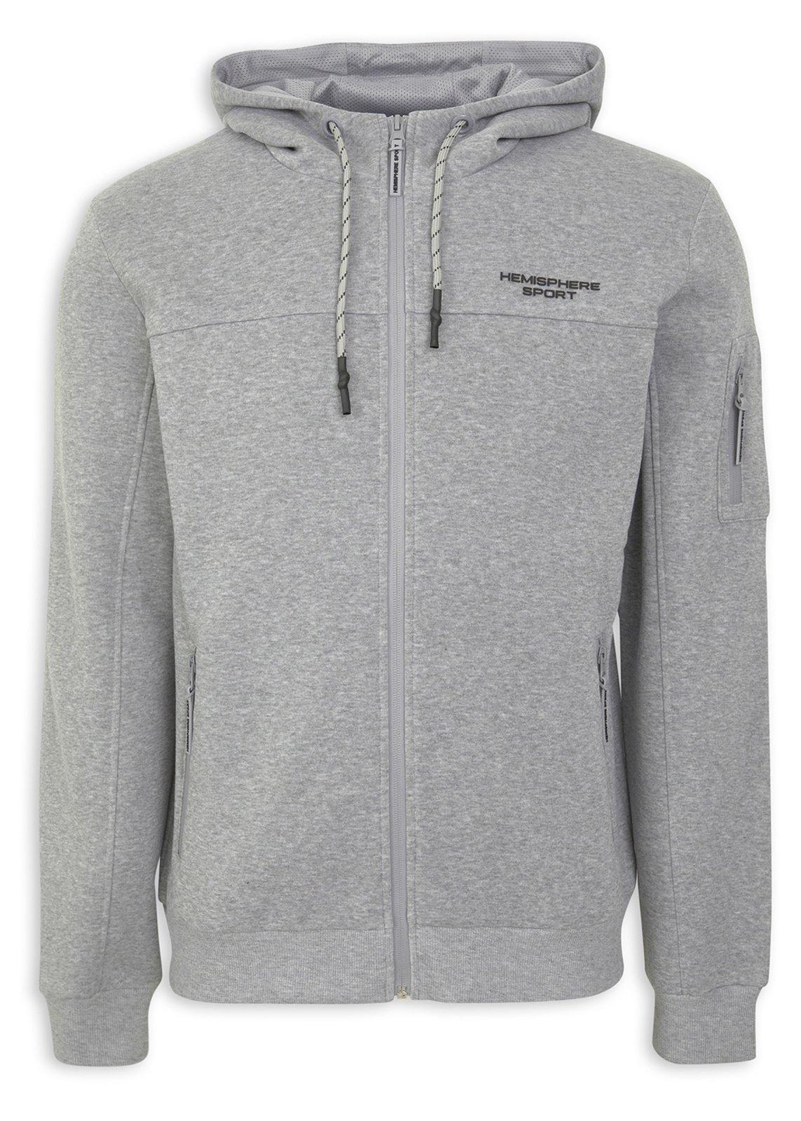 Grey Zip-through Hoodie (3236419) | Hemisphere Sport