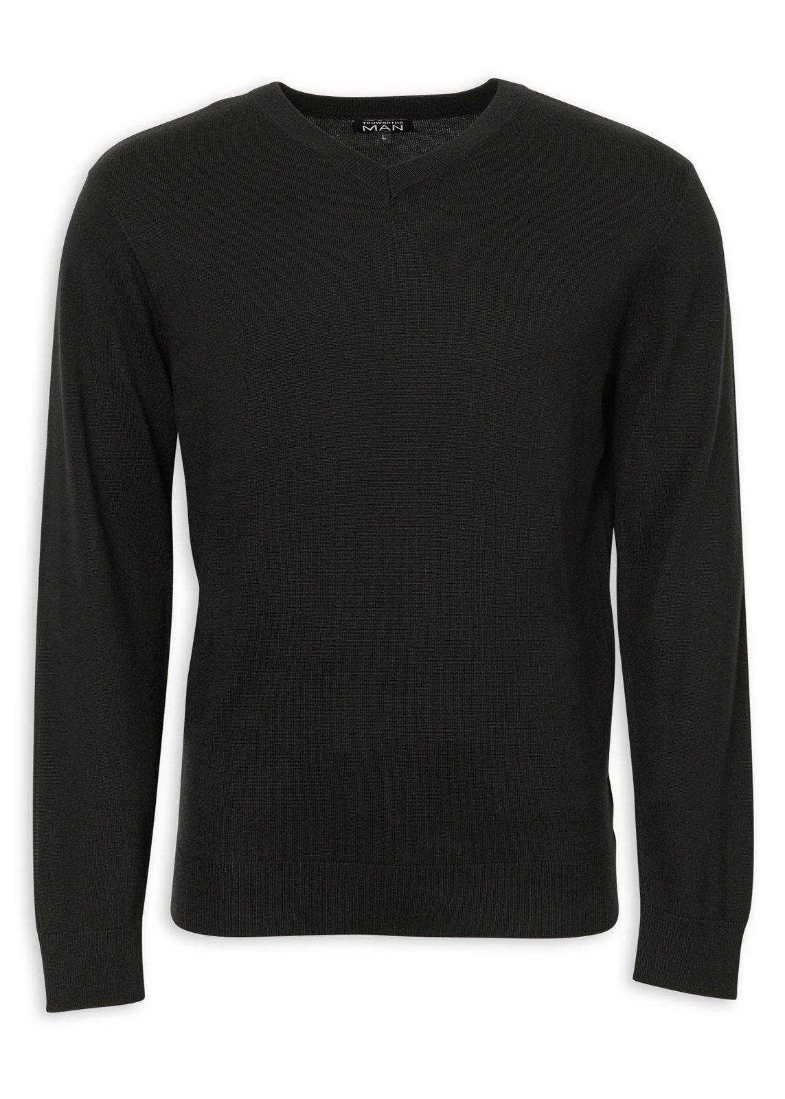 Black Knit Sweater (3236420) | Truworths Man