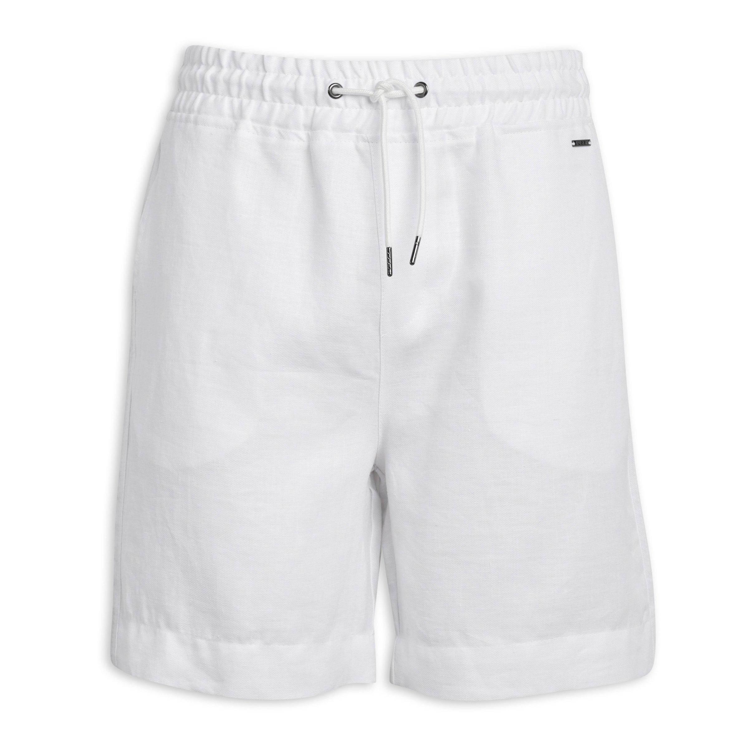 White Ramie Shorts (3236605) | UZZI