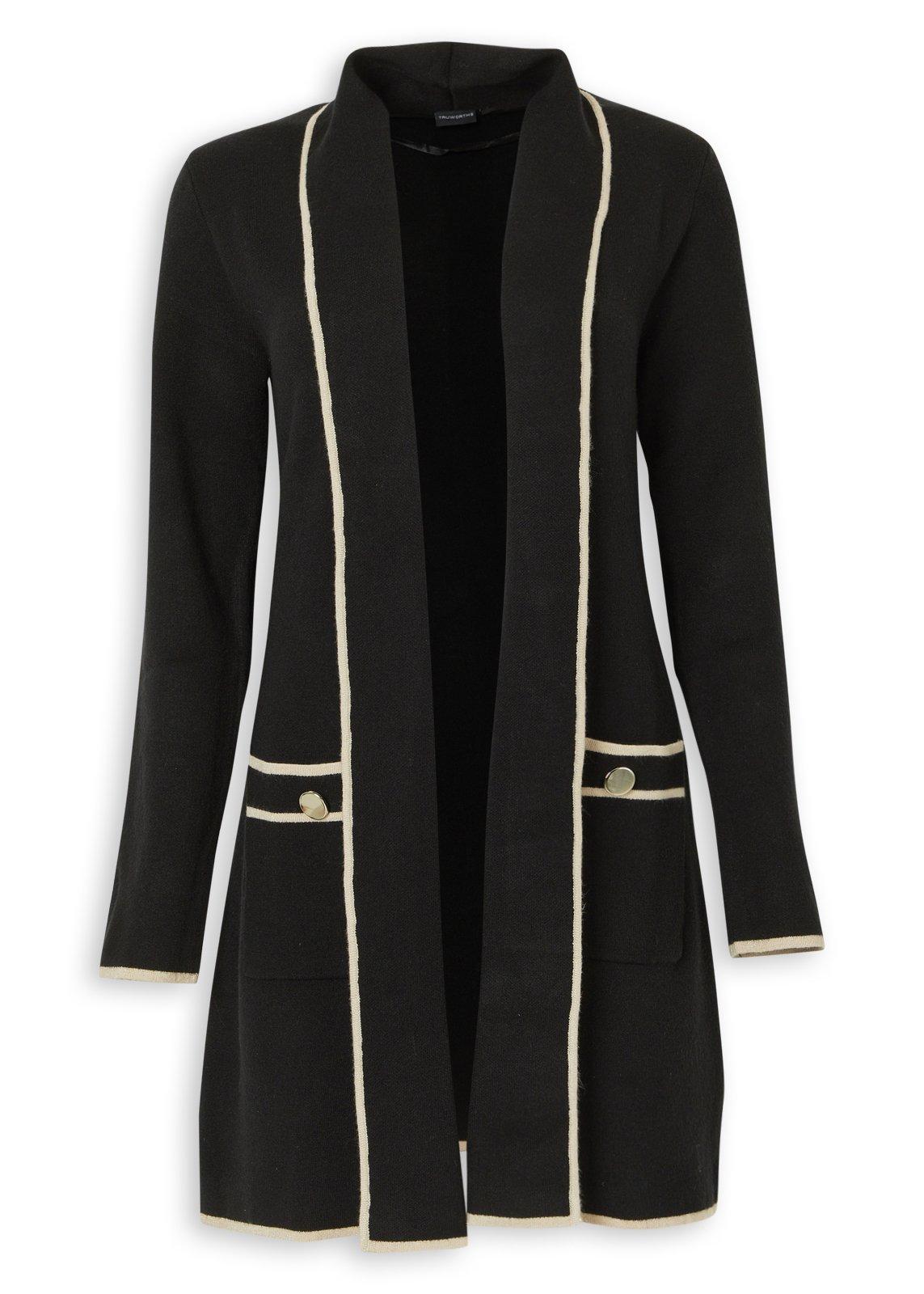 トップス L size WHIZ limited CARDIGAN WL-C-302 Black Shawl Collar Cardigan (3236691) | Truworths