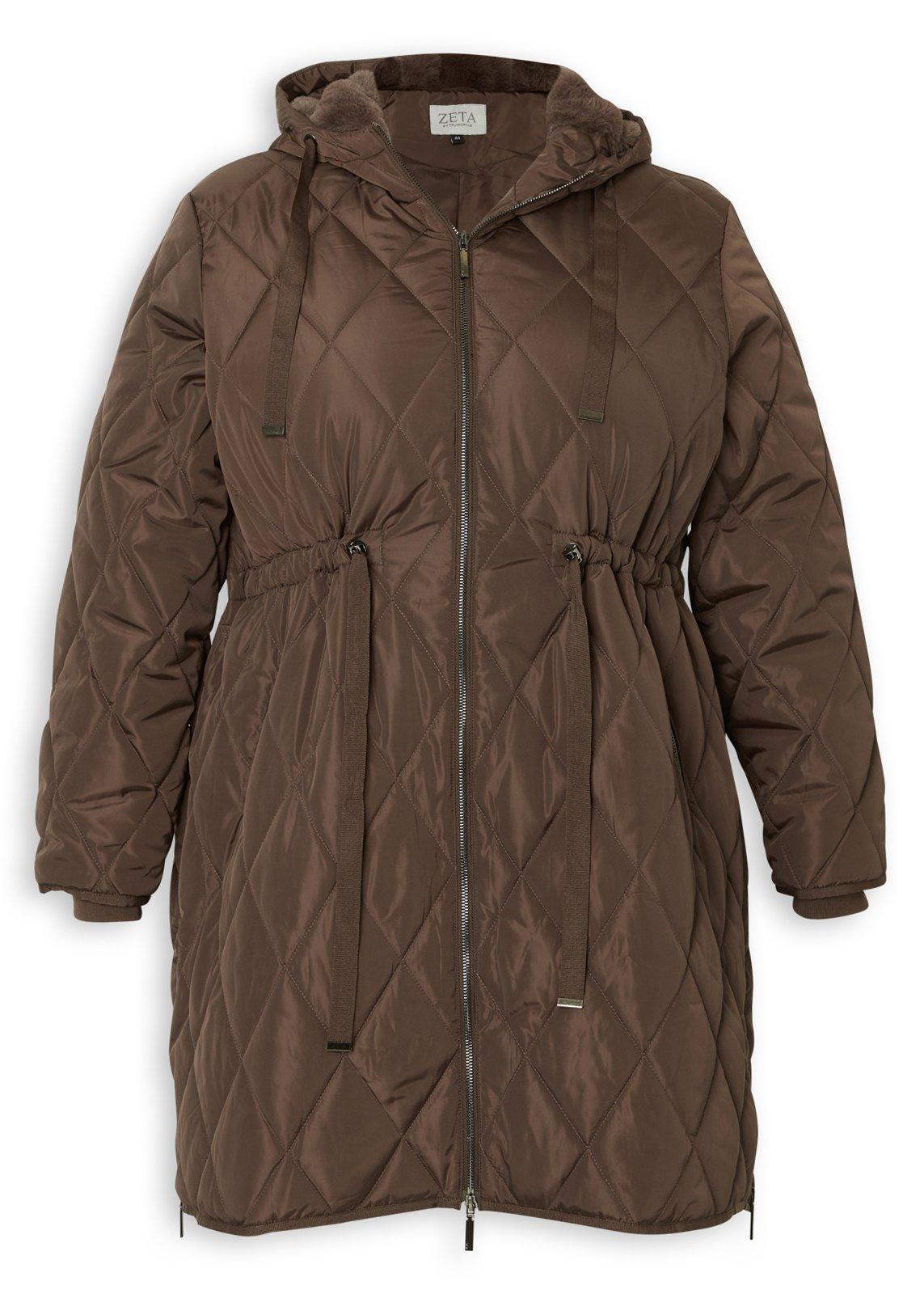 Brown Plus Size Puffer Jacket (3237157) | Zeta