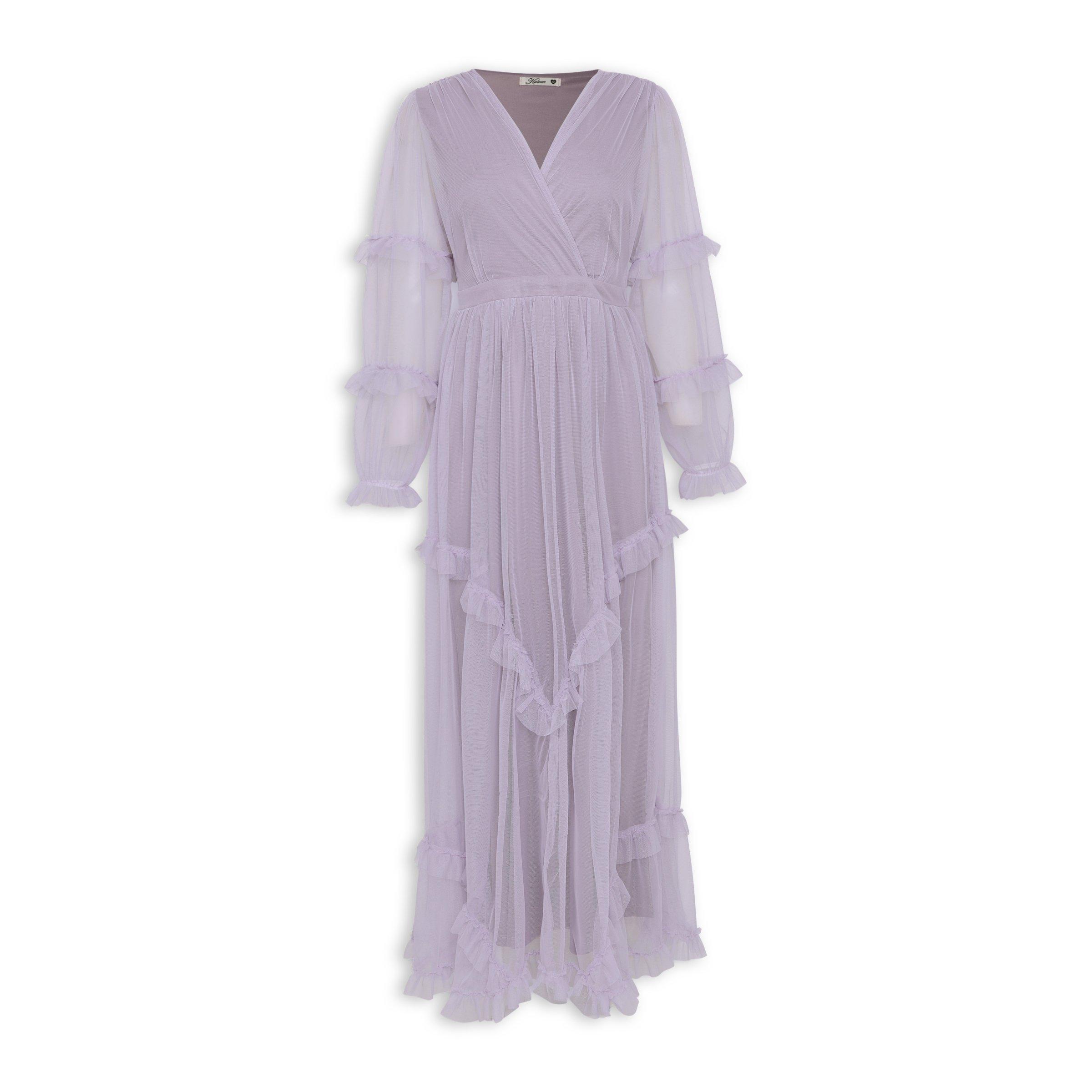 Purple Frilled Tulle Dress (3237160) | Kameo