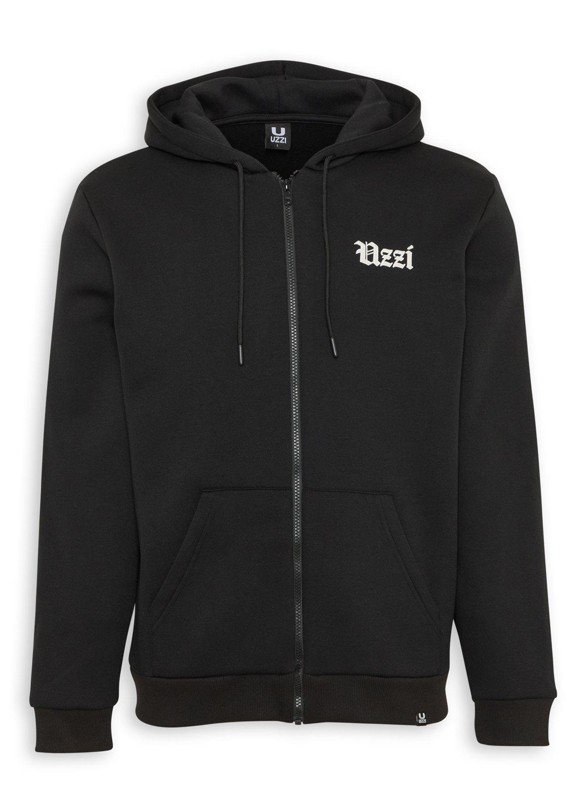 Black Zip-through Hoodie (3237520) | UZZI