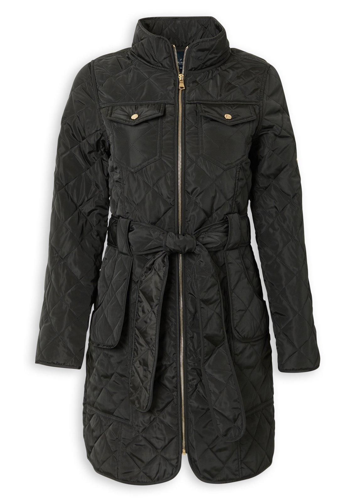 Black Belted Quilted Jacket (3237555) | Daniel Hechter