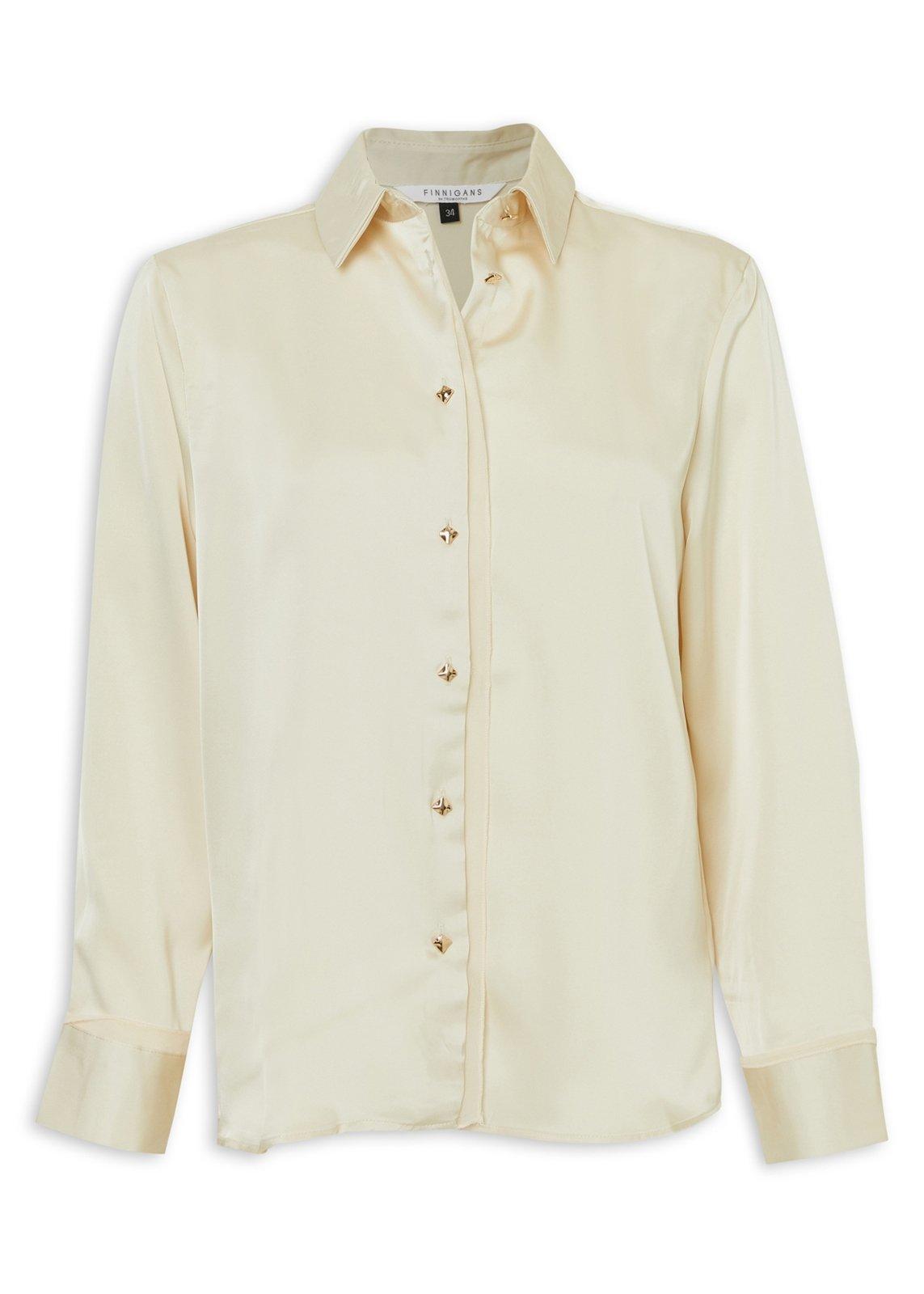 Cream Satin Long Sleeve Shirt (3237944) | Finnigans