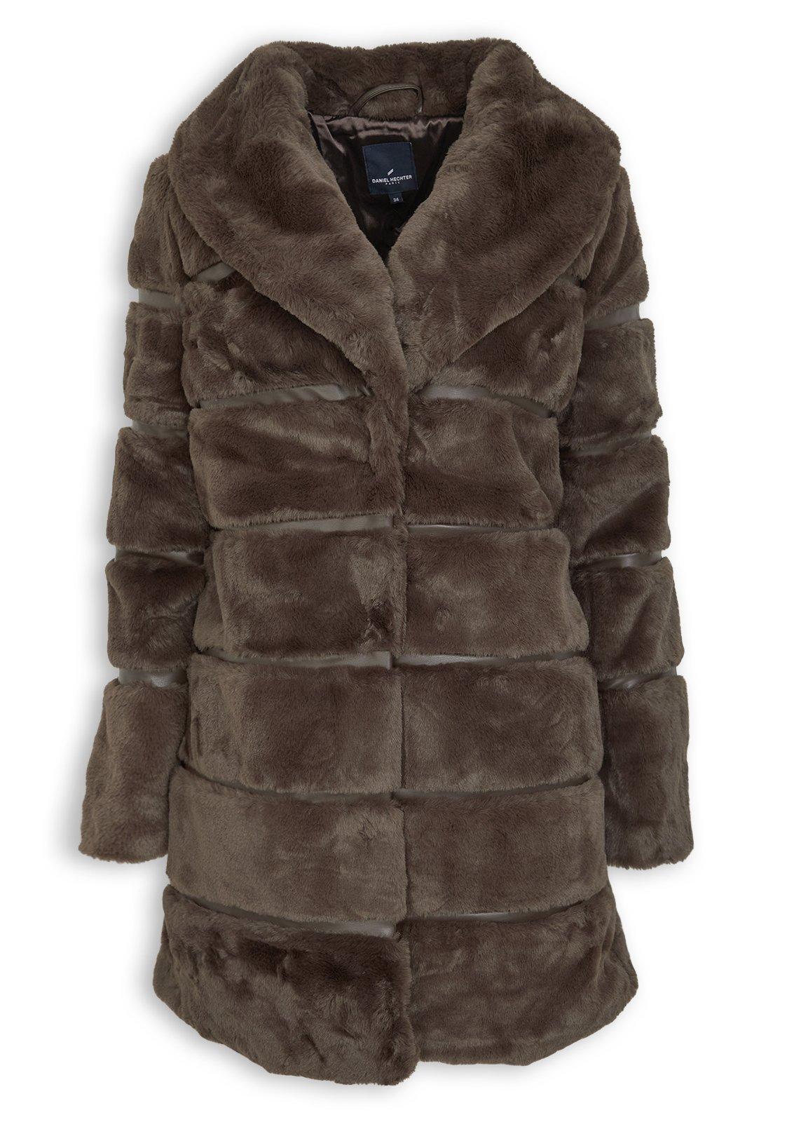 Chocolate Faux Fur Coat (3238203) | Daniel Hechter